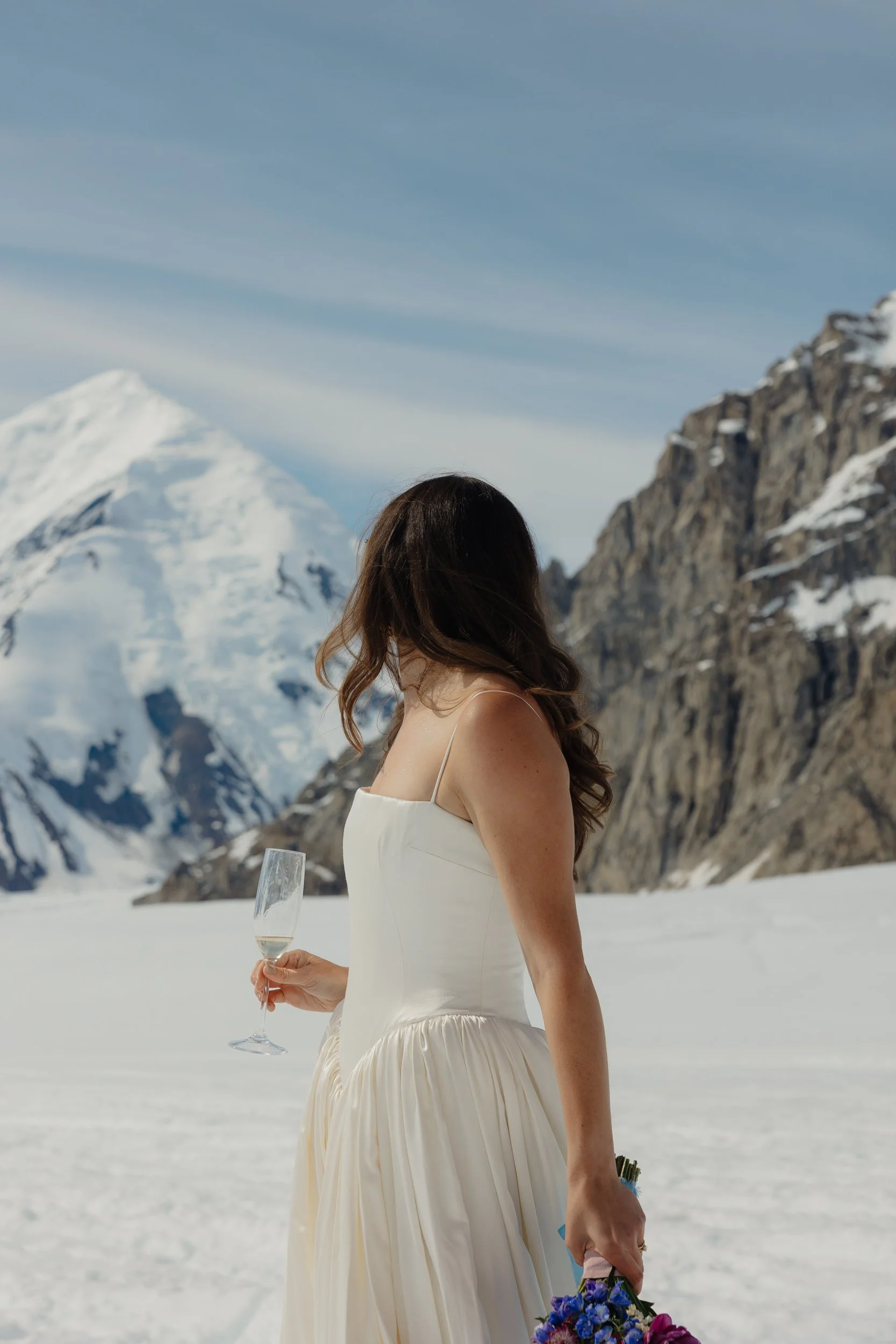 Mt. Denali Basecamp fly-in wedding in Alaska | The Hearnes Adventure Photography