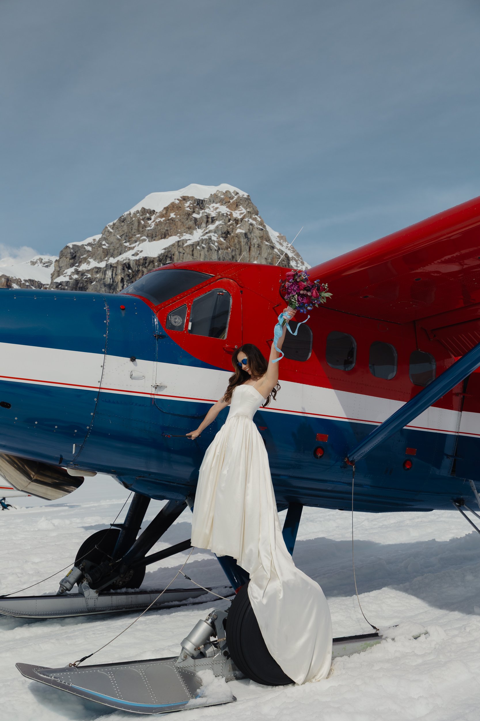 Mt. Denali Basecamp fly-in wedding in Alaska | The Hearnes Adventure Photography