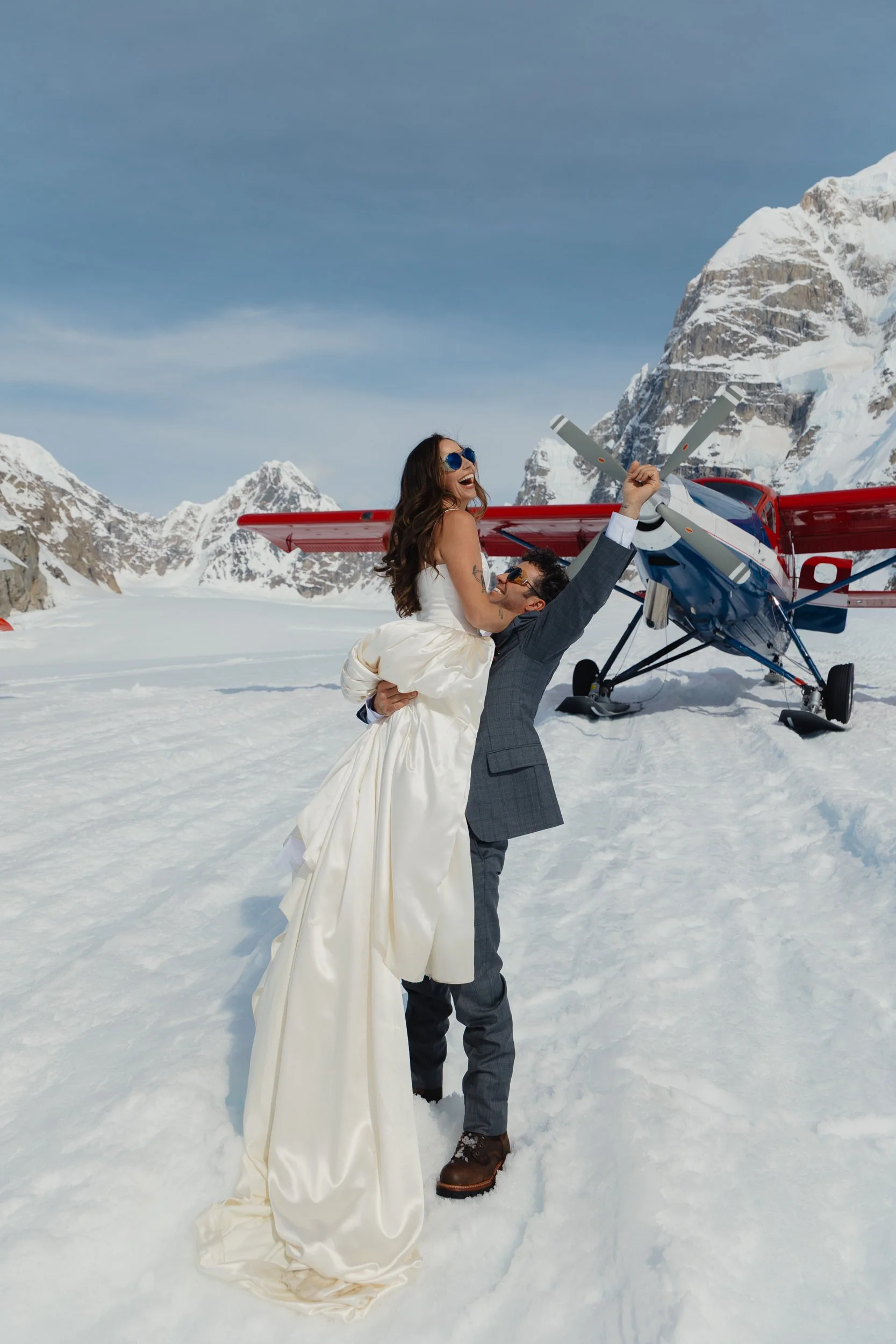 Mt. Denali Basecamp fly-in wedding in Alaska | The Hearnes Adventure Photography
