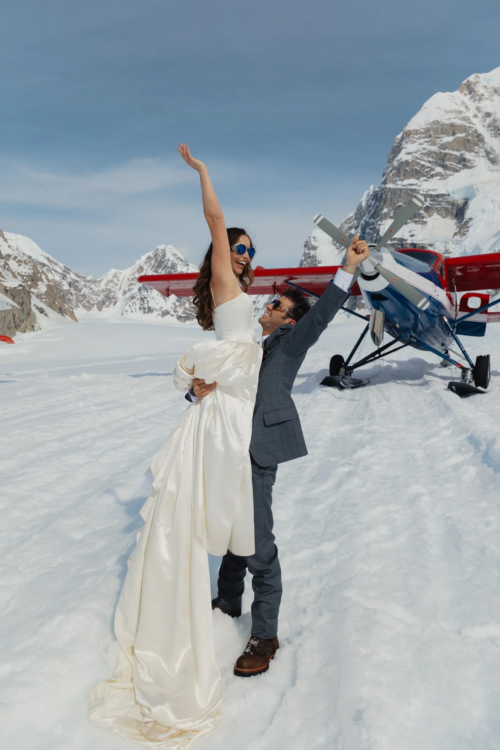 Mt. Denali Basecamp fly-in wedding in Alaska | The Hearnes Adventure Photography