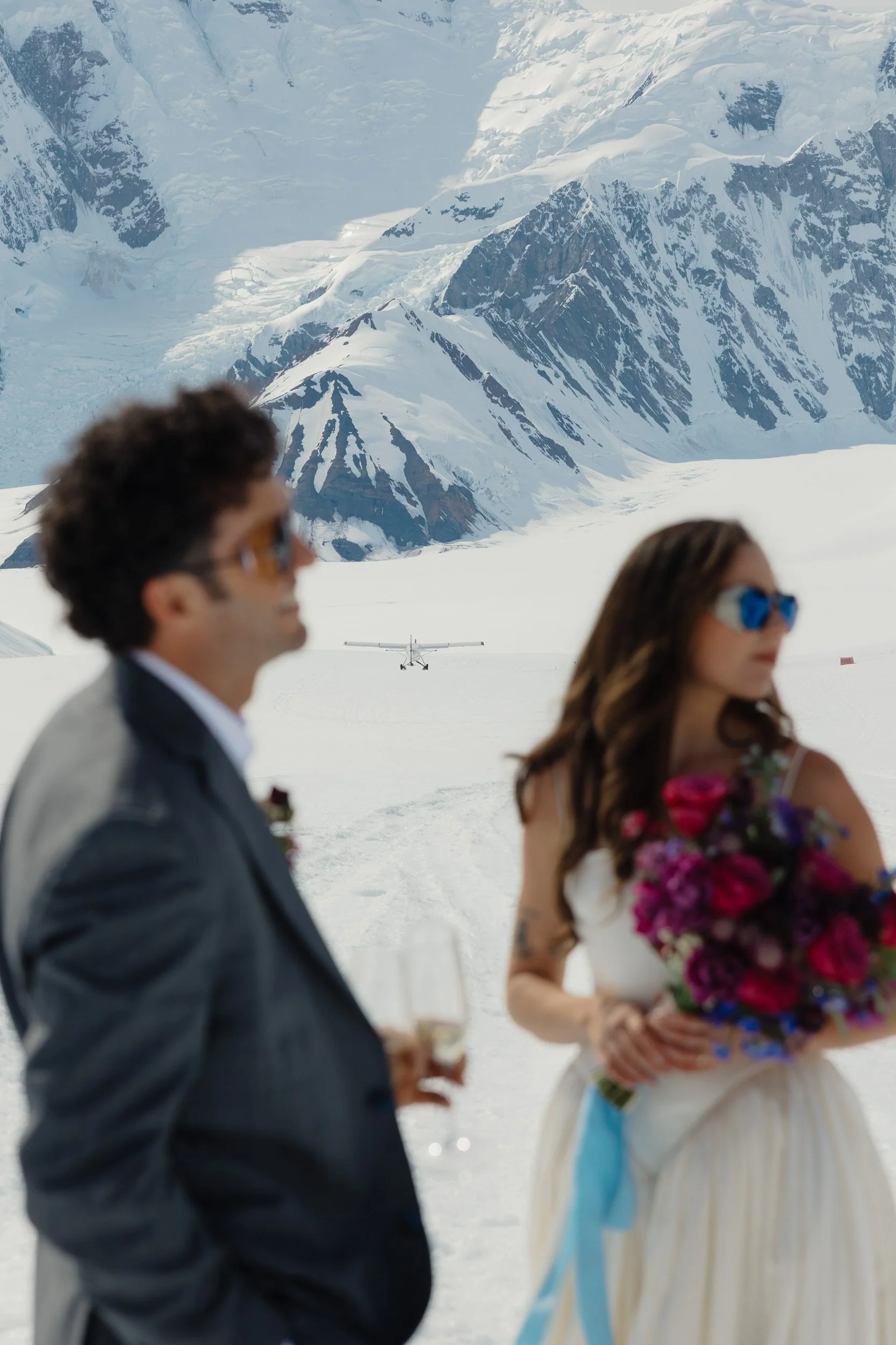 Mt. Denali Basecamp fly-in wedding in Alaska | The Hearnes Adventure Photography