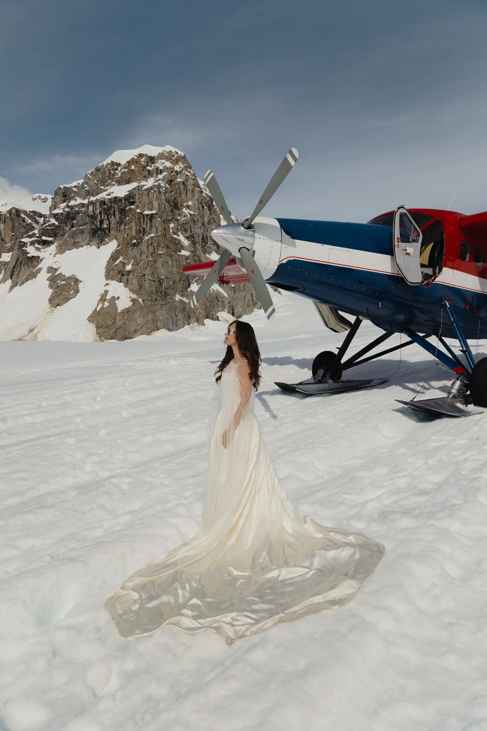 Mt. Denali Basecamp fly-in wedding in Alaska | The Hearnes Adventure Photography