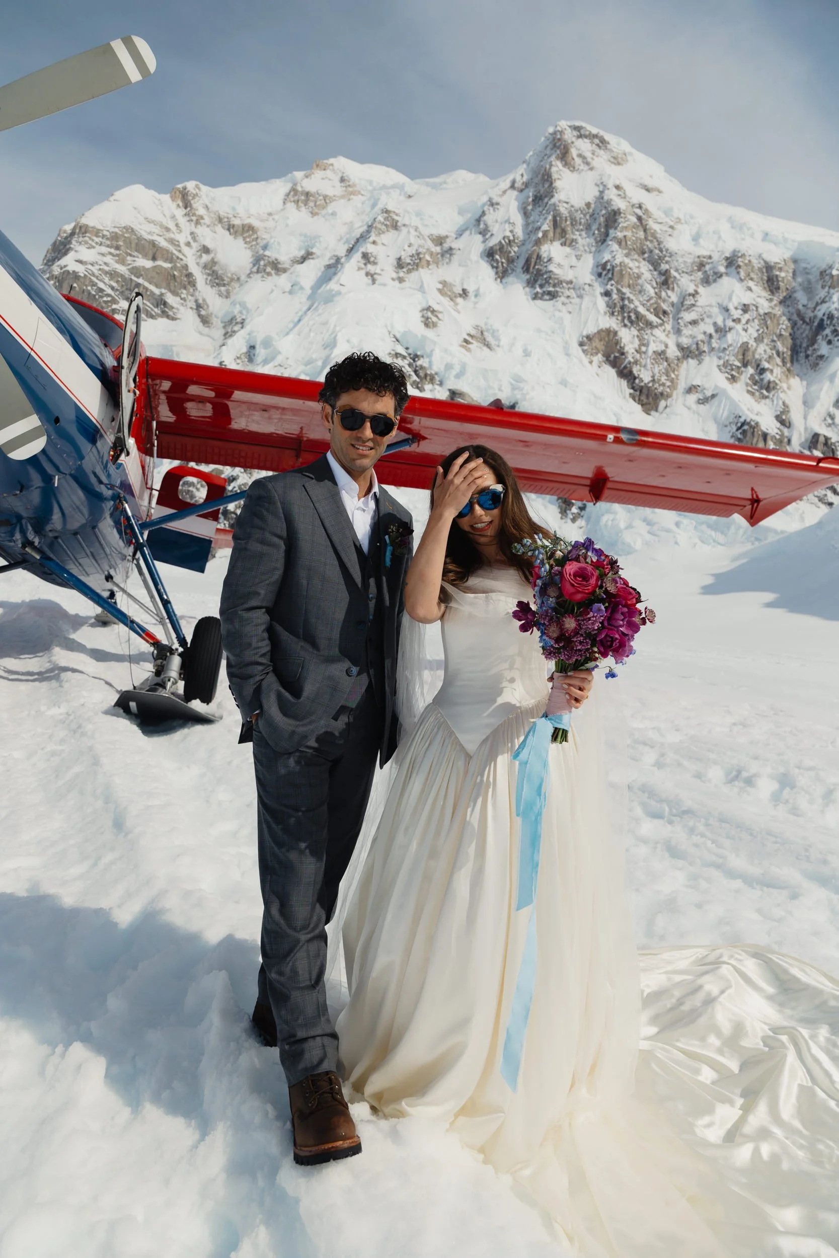 Mt. Denali Basecamp fly-in wedding in Alaska | The Hearnes Adventure Photography