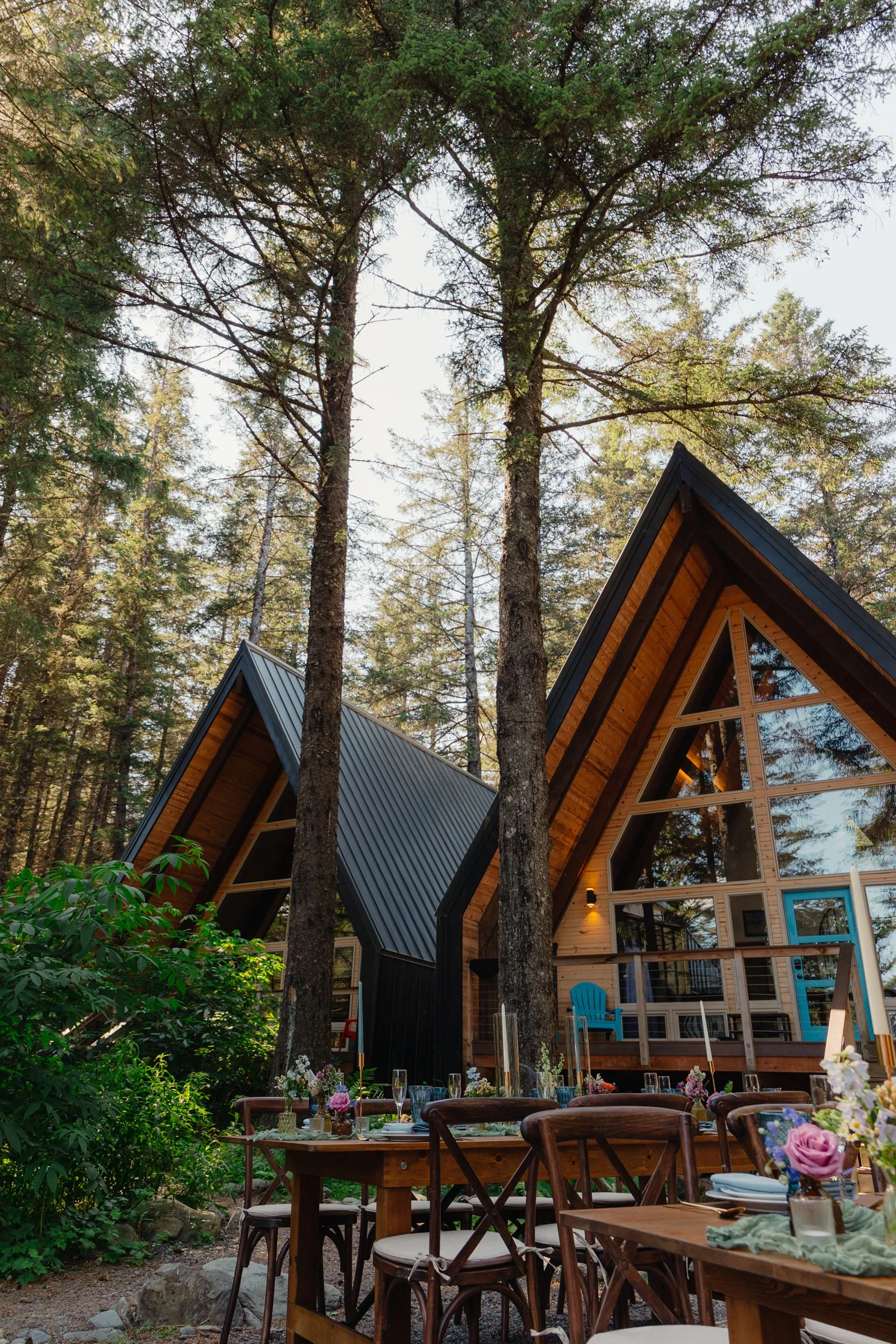 LGBTQ+ lesbian wedding in Seward, Alaska at Salted Roots A-Frames | The Hearnes Photography