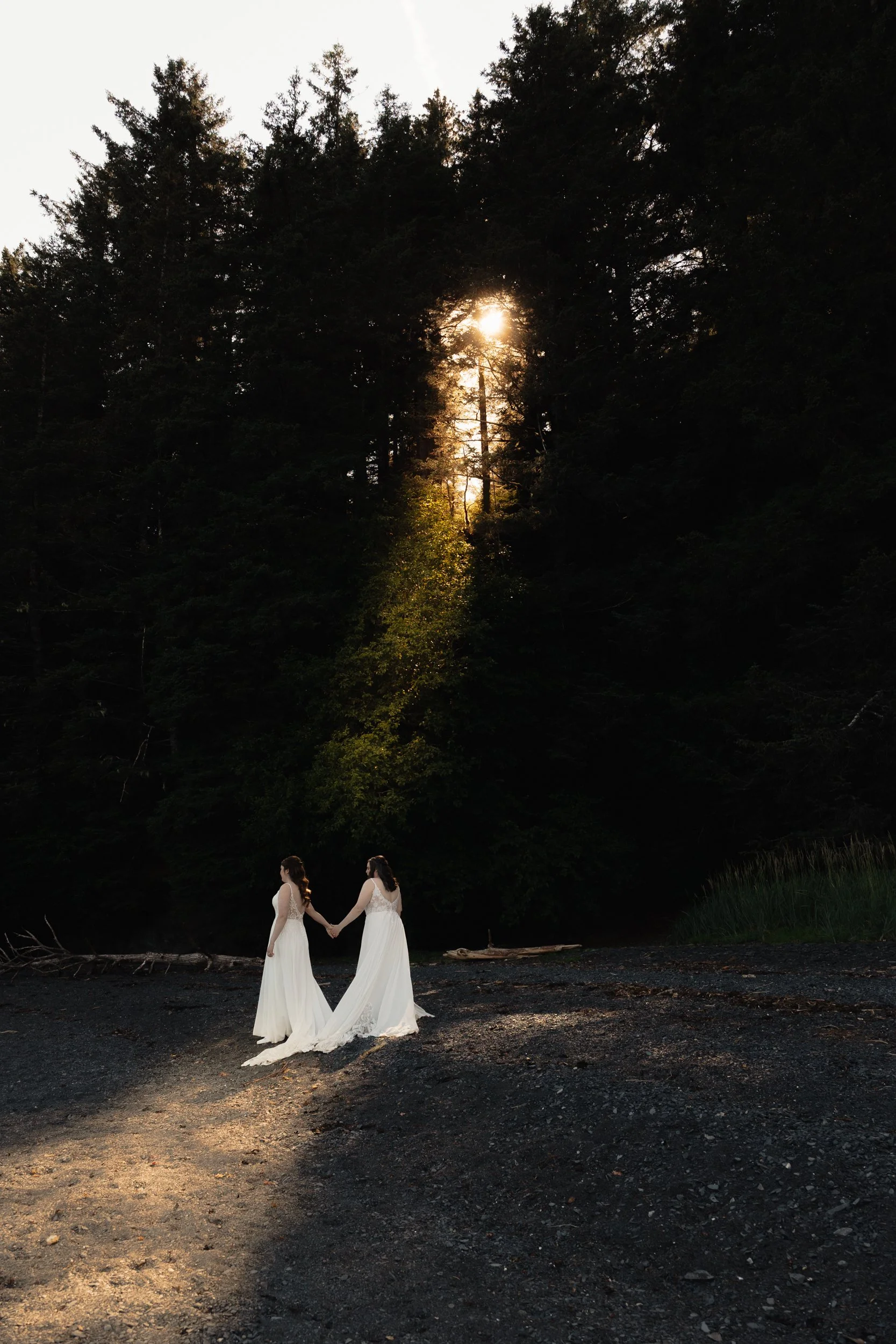  LGBTQ+ lesbian wedding in Seward, Alaska at Salted Roots A-Frames | The Hearnes Photography 