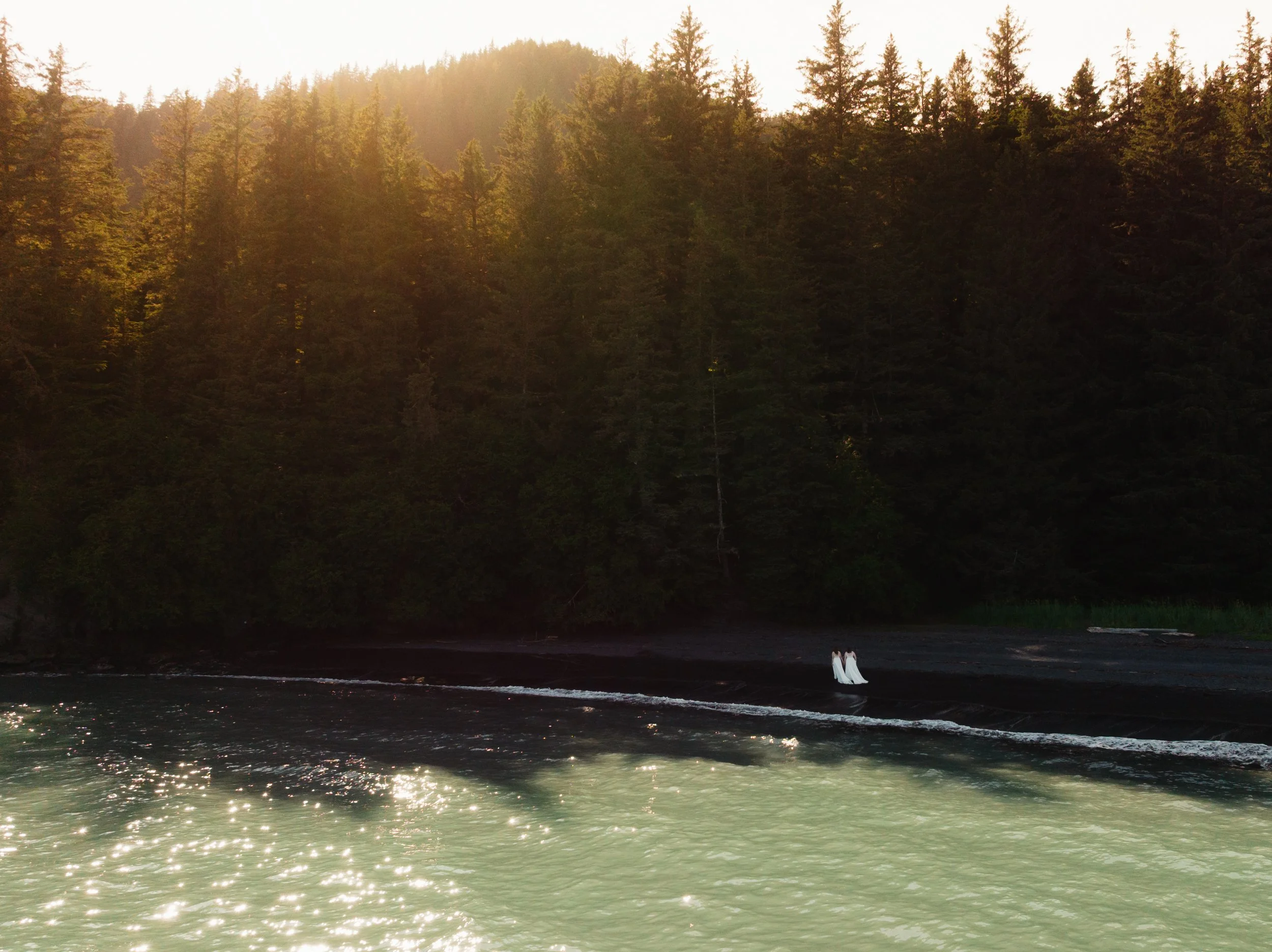 LGBTQ+ lesbian wedding in Seward, Alaska at Salted Roots A-Frames | The Hearnes Photography