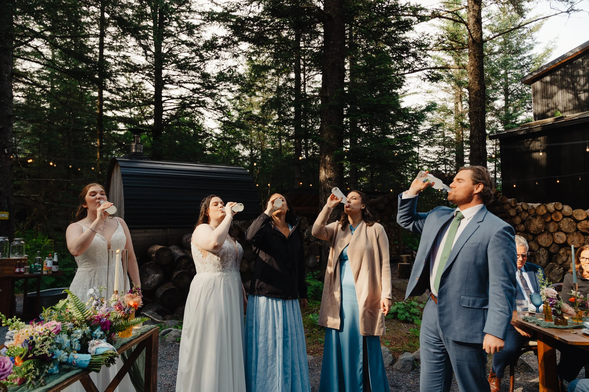 LGBTQ+ lesbian wedding in Seward, Alaska at Salted Roots A-Frames | The Hearnes Photography