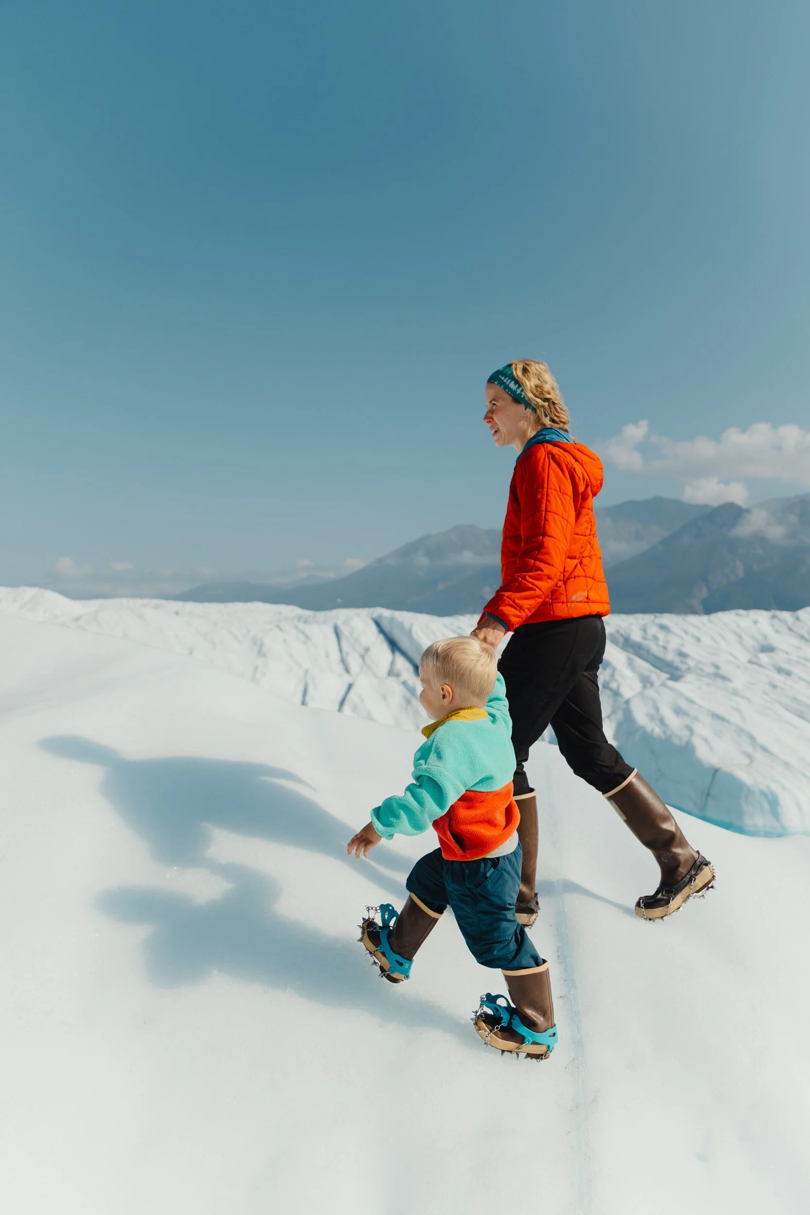 ice cave on a glacier family adventure photos in Alaska with The Hearnes