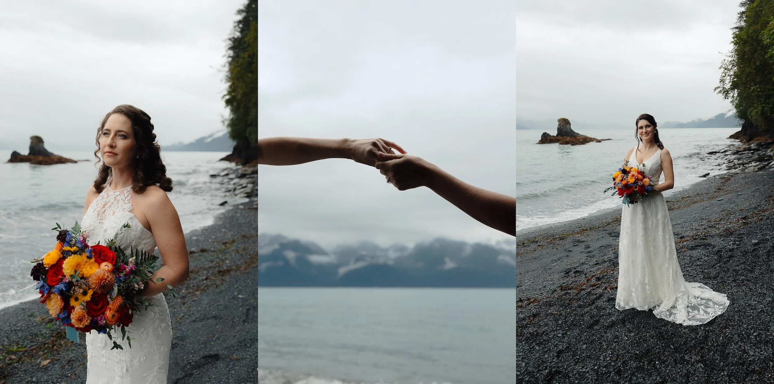 Seward, Alaska Helicopter Wedding with Orcas and Otters | Glacier Elopement with The Hearnes Adventure Photography