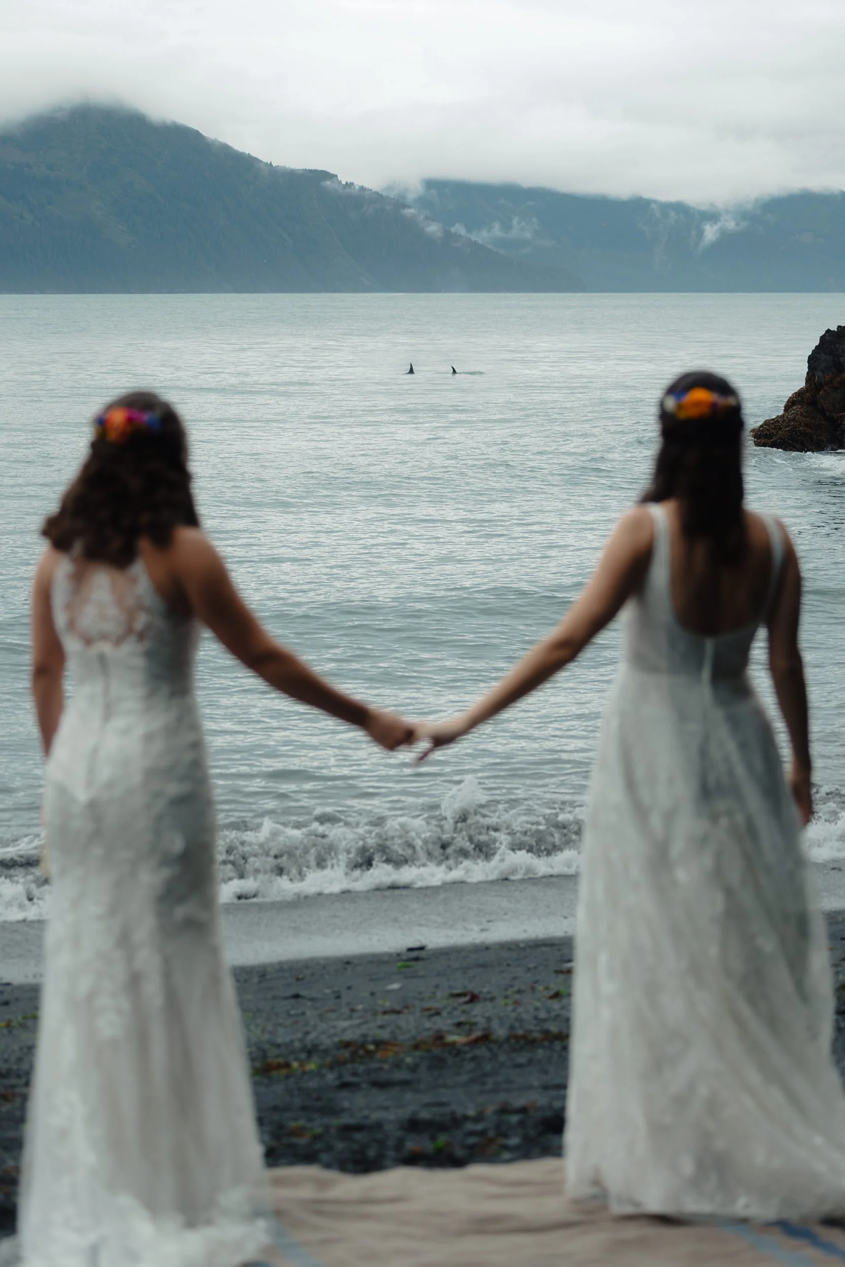 Seward, Alaska Helicopter Wedding with Orcas and Otters | Glacier Elopement with The Hearnes Adventure Photography