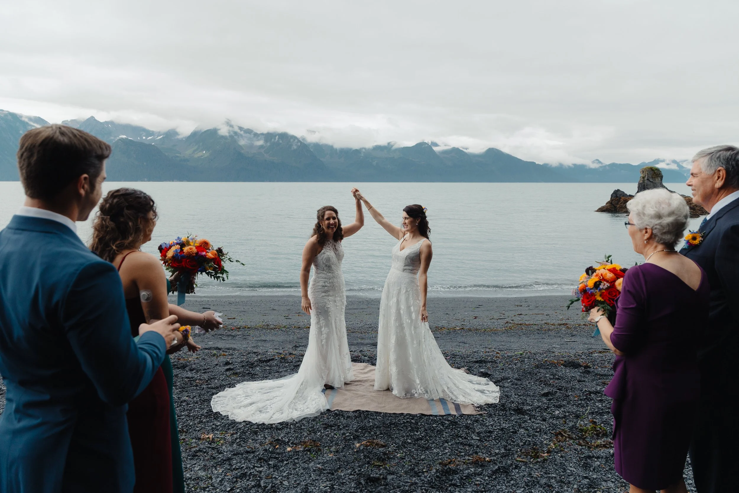 Seward, Alaska Helicopter Wedding with Orcas and Otters | Glacier Elopement with The Hearnes Adventure Photography