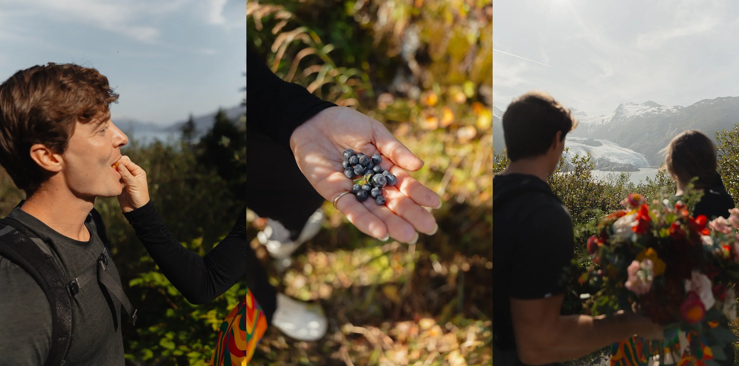 Hiking mountain top elopement in Alaska surrounded by glaciers | the hearnes adventure photography