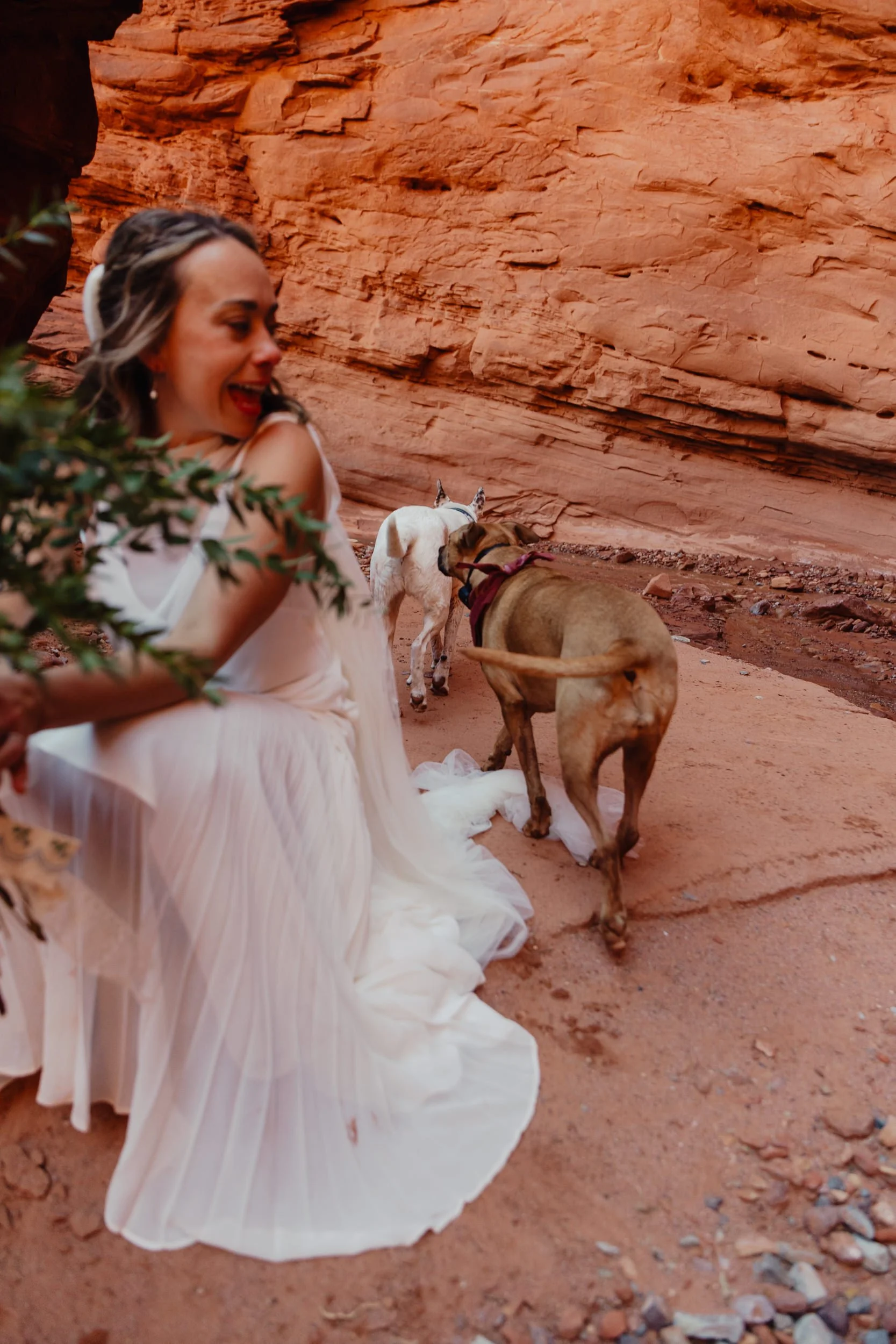 Moab, Utah elopement slot canyon ceremony | The Hearnes Adventure Photography