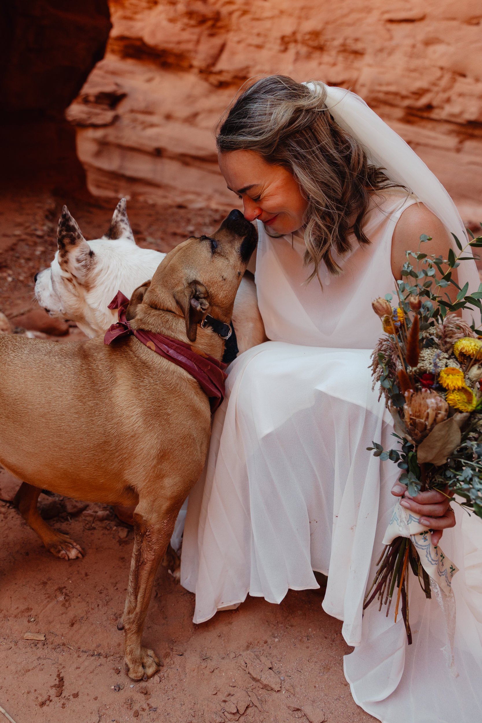 Moab, Utah elopement slot canyon ceremony | The Hearnes Adventure Photography