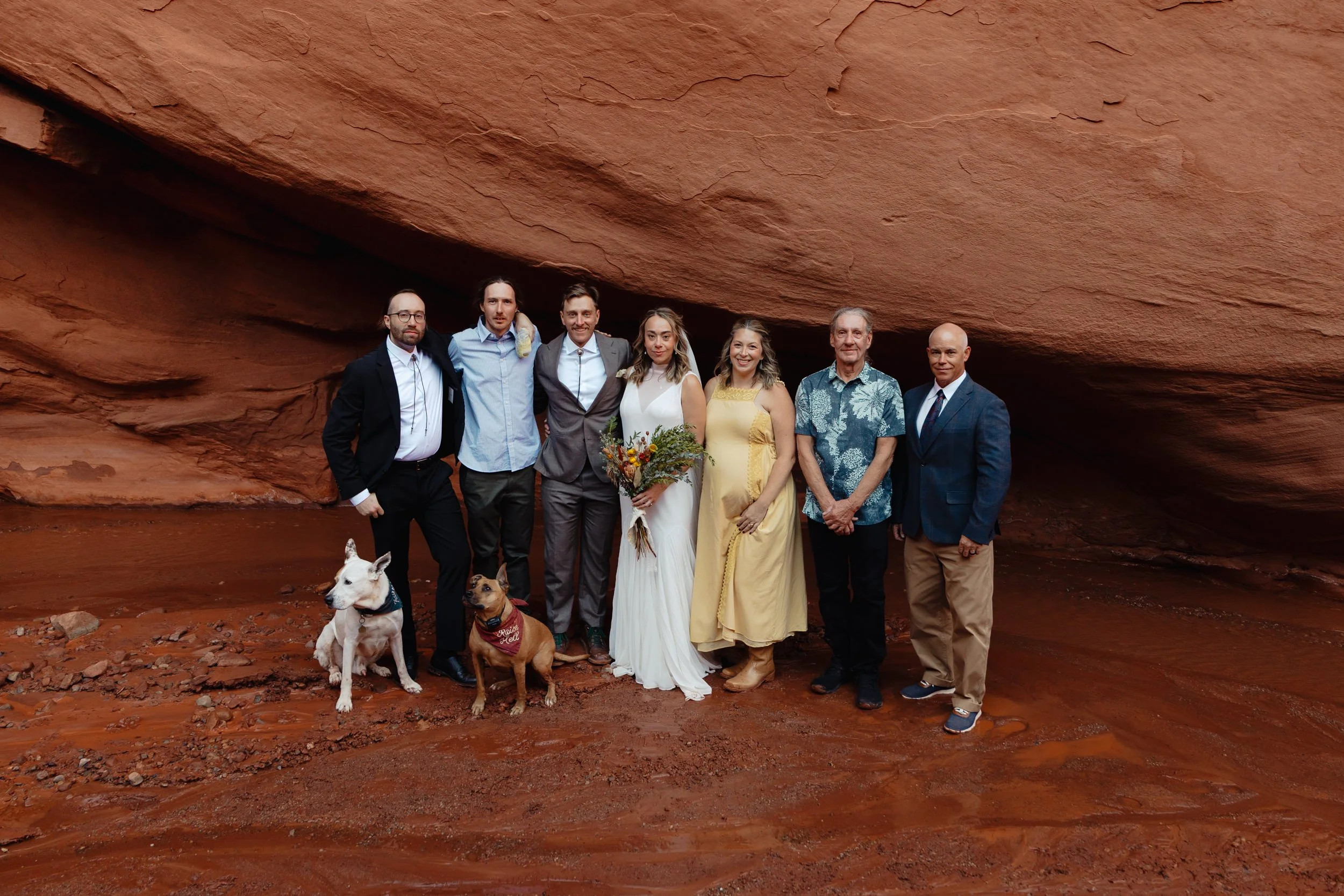 Moab, Utah elopement slot canyon ceremony | The Hearnes Adventure Photography