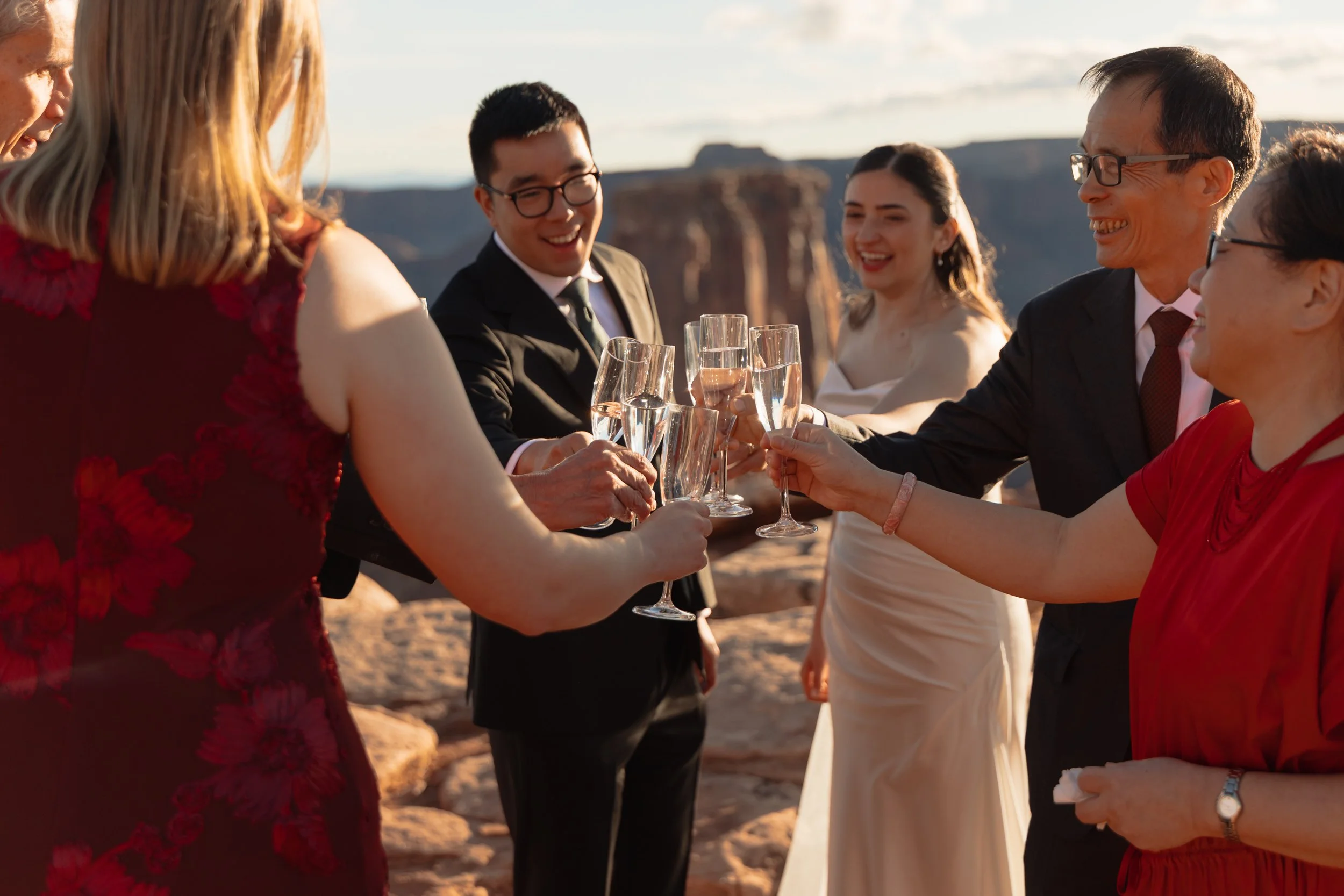 Jeep elopement in Moab, Utah with The Hearnes