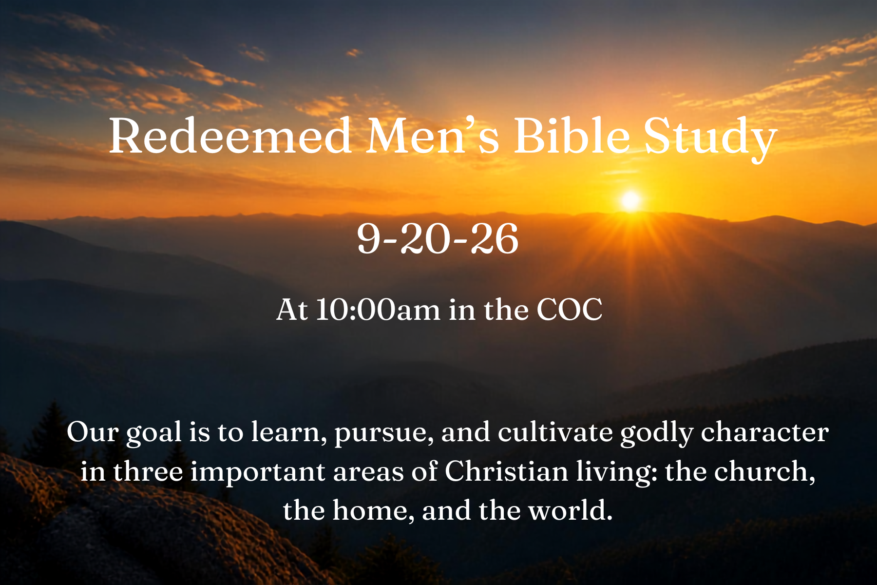 Redeemed (Men's Bible Study)