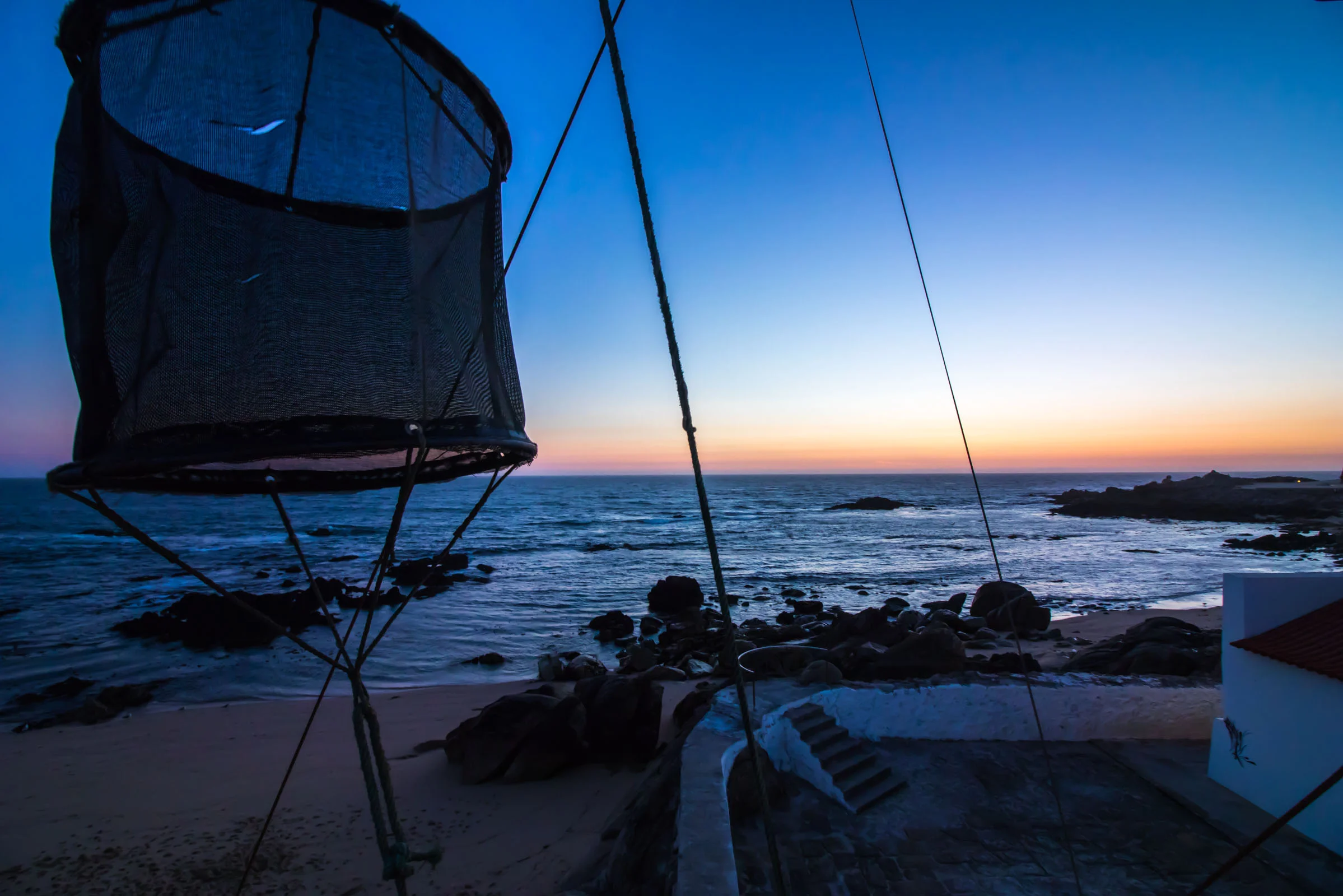 3. Seaward Representing Vila do Conde's fishing industry, this traditional fishing net is displayed just outside a small Catholic chapel right on the ocean.