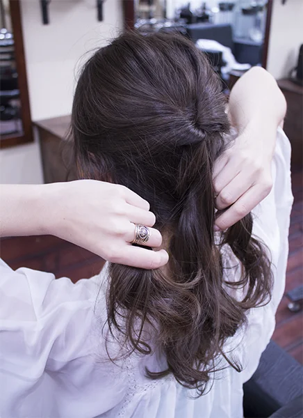 4) Using the top and bottom separations, make a braid.