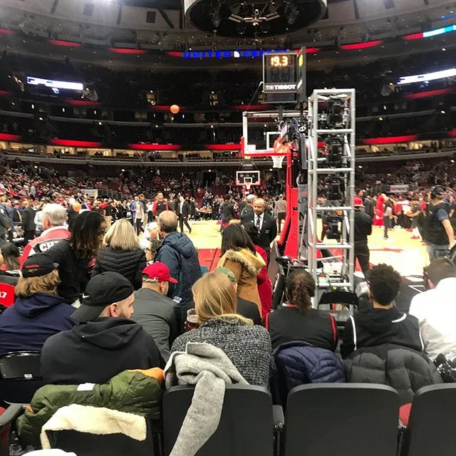 I can see Joe COWLEY’s man bun from these seats. Go Bulls! #bullssocialnight Thanks @mattatthepg