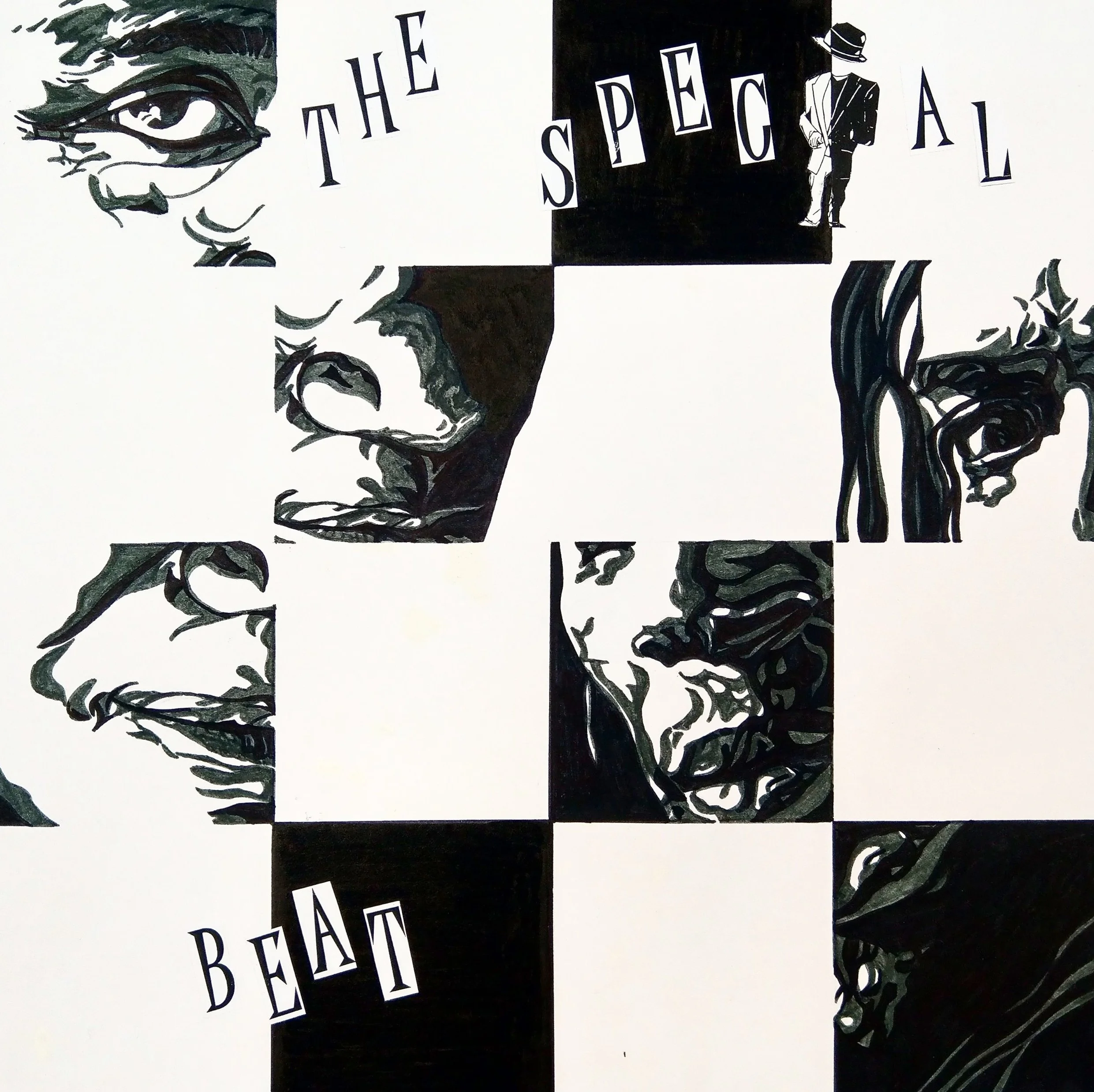 Pen on card design inspired by The Special Beat