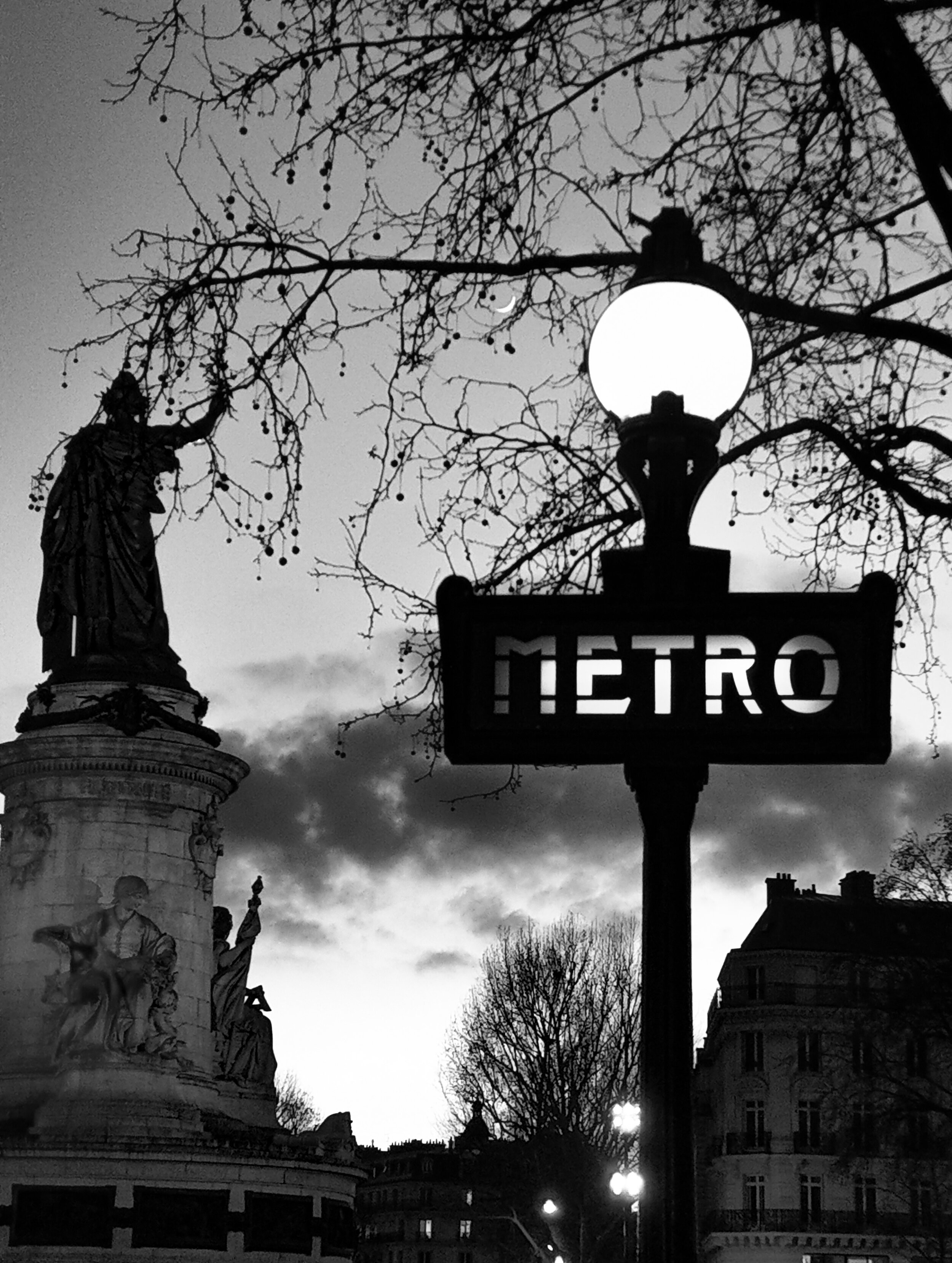Paris Metro, France B&W