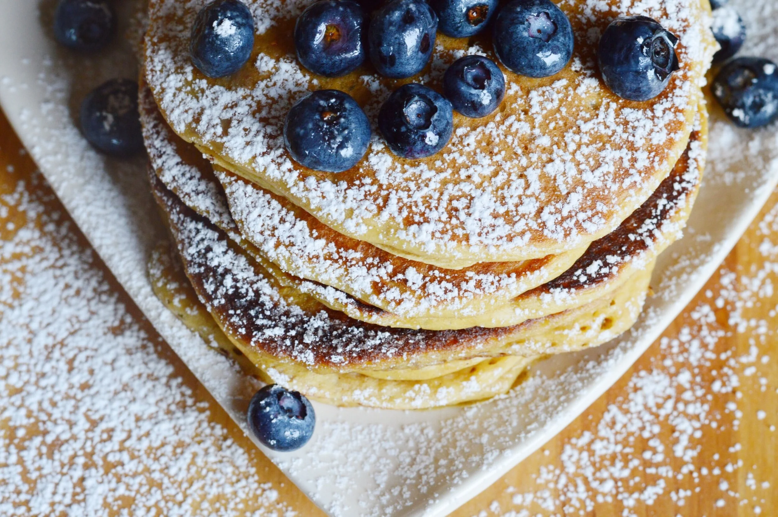 Overnight Whole Wheat Yeasted "Sourdough" Pancakes 