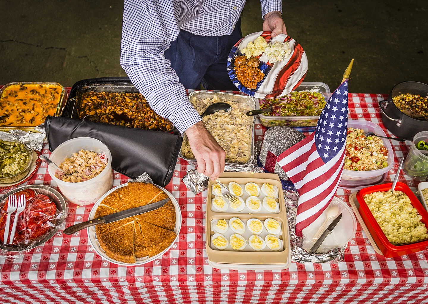 A community Fourth of July Picnic at Bethlehem UMC on Thursday, July 2, 2015 in Advance, N.C.  