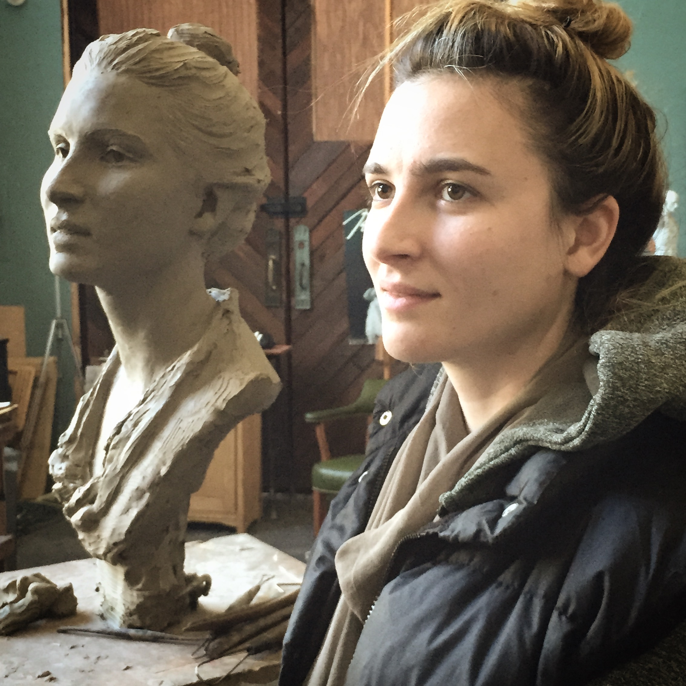 Cécile, clay in progress