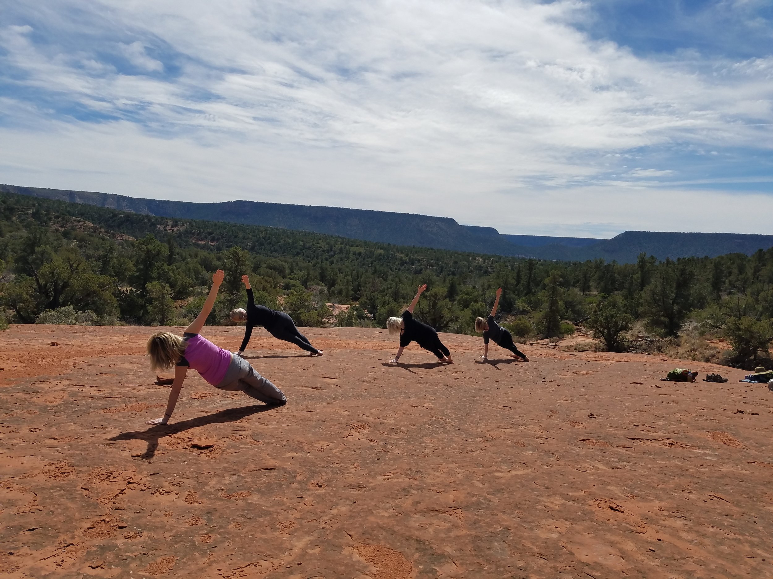 Yoga on Red Rocks.