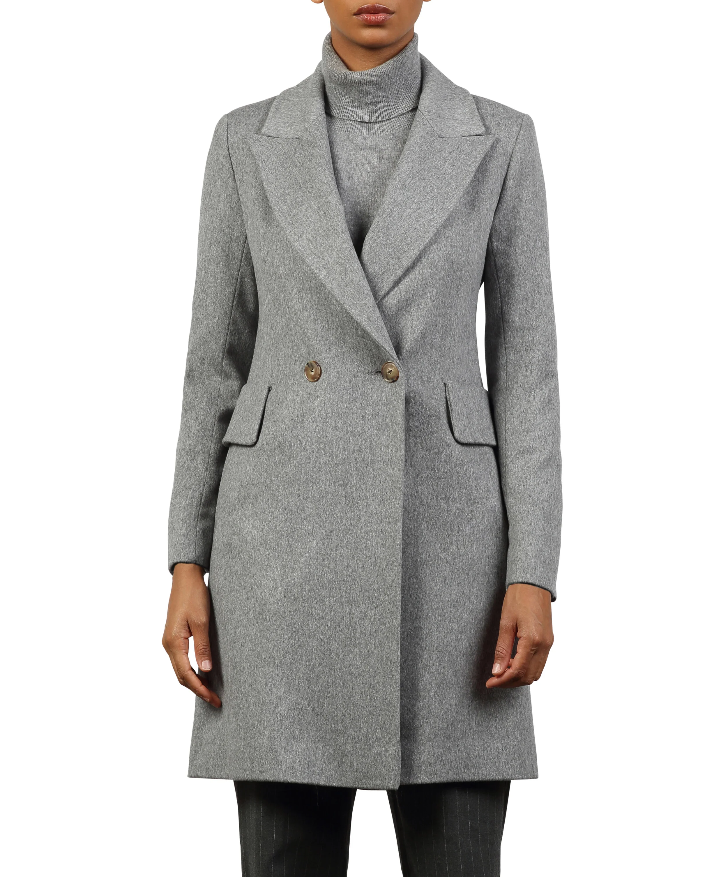 heather gray wool coat