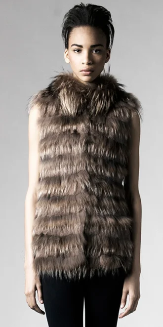 STYLE # T122215FR rabbit & finn raccoon layered vest