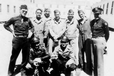 Hautman Crew Back row, L-R: Edward Hautman; Gordon Waldron; Dale Maupin; John Tarbert; Orvel Howe; Thomas Land; Maynard Jones Front row, L-R: John Friese, Carroll Snidow