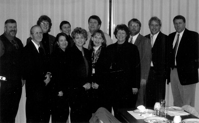 Zita’s Grandchildren at Helen’s funeral, December 2003 Front row, L--R: Tom Cloud, Marla Cloud Molony; Susanne Junod Martz; Tamia Cloud Bible; Marna Jones Hopkins Back row, L--R: Todd Jones Sharon Junod McKimpson, Kendra Jones Garrett; Jeff Jones; Steve Jiunod; Scott Junod; Stan Junod