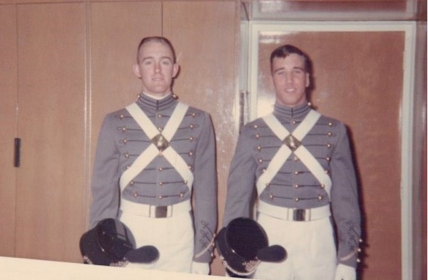 Left Tom Watson and Rick Duffy, Spring 1967 Full dress uniform as for parade.