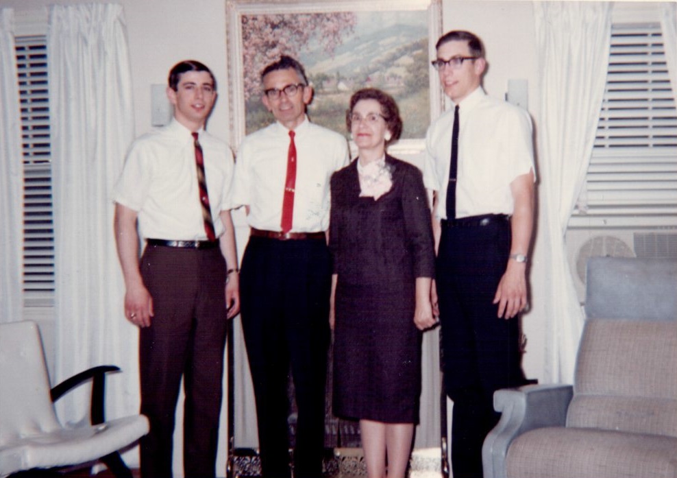 Garrett Family Picture, 1965 L-R: Brother Kenny, Father Kenneth, Mother Marian, and Craig