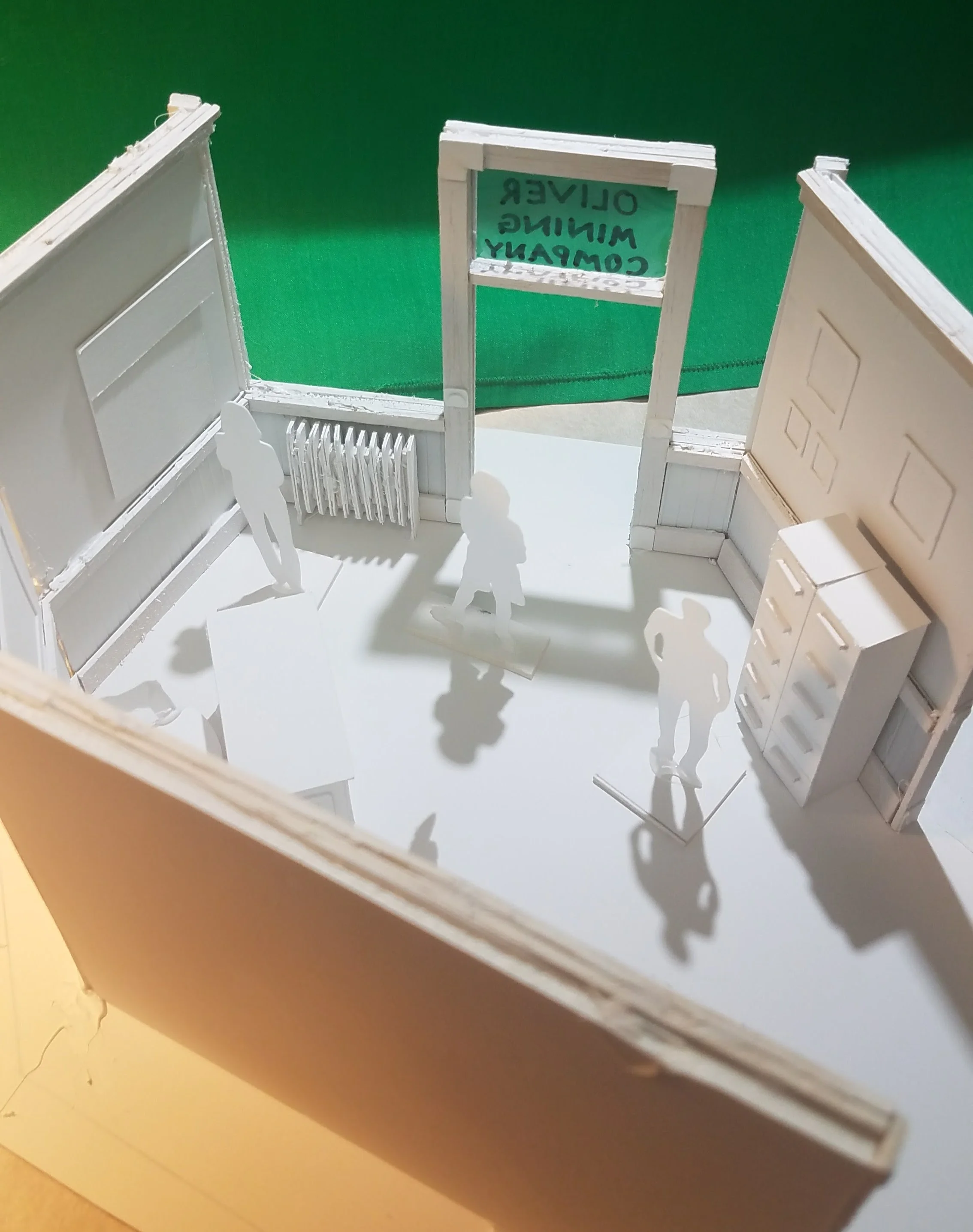Labor exhibit model (1st draft) for Minnesota Discovery Center, Chisholm, MN -- exhibit design
