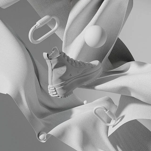 Some clay frames of composition development for @converse created at @futuredeluxe