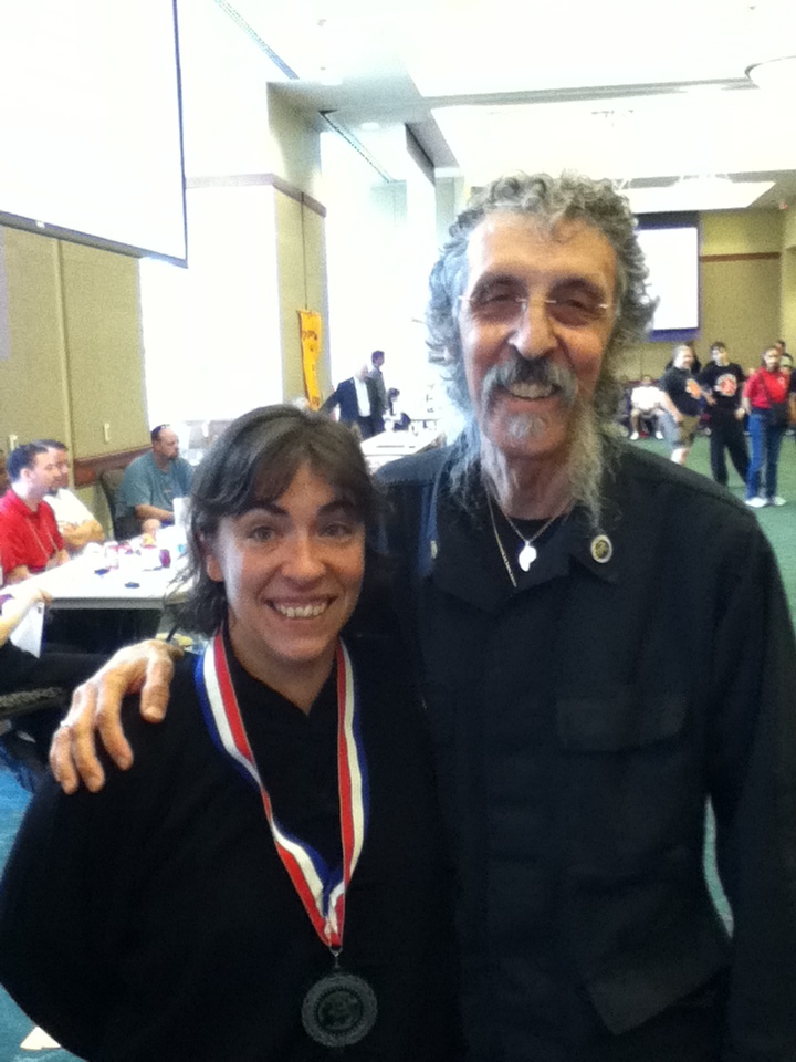 Violet & LaoMa After Tangquan award for 2nd place in kungfu, hand form, women's division