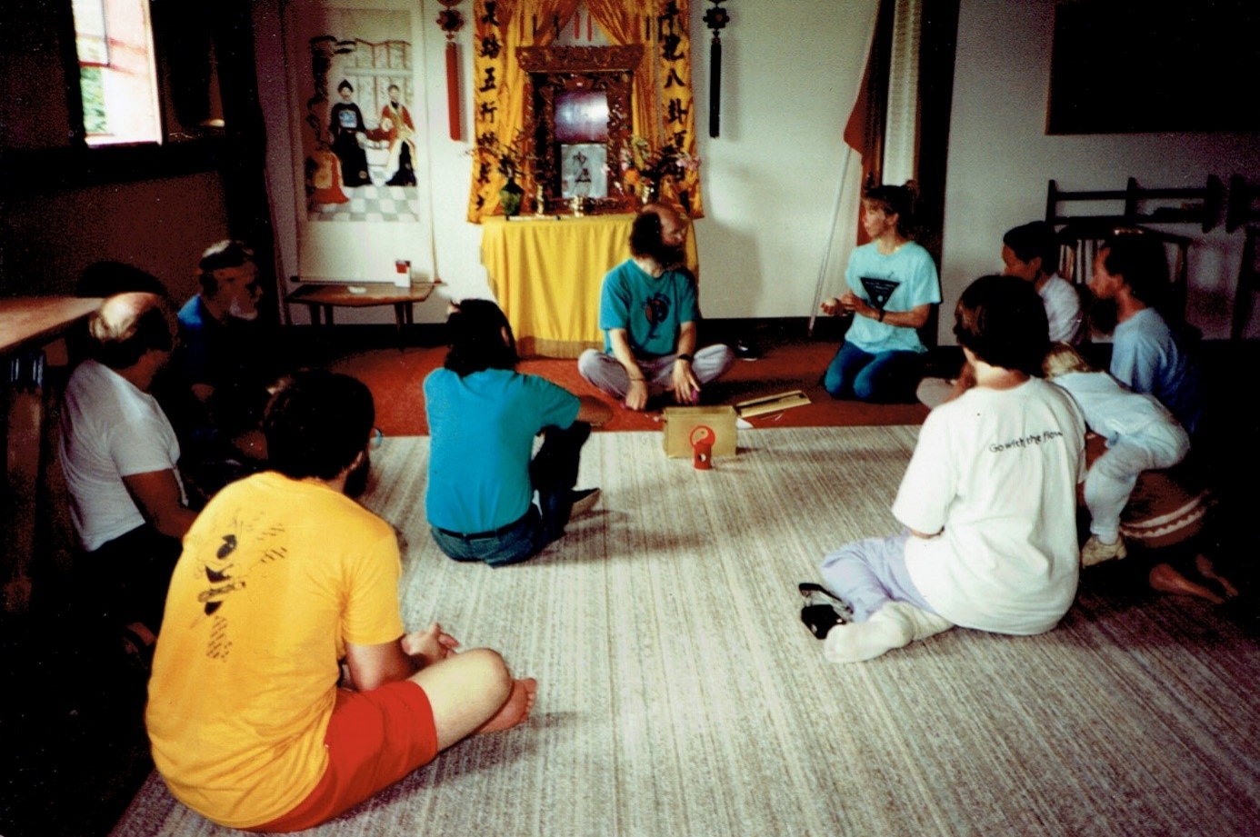 MrJou’s Ancentor Altar in Tai Chi Farm’s Zhang Hall; DrJay lecturing