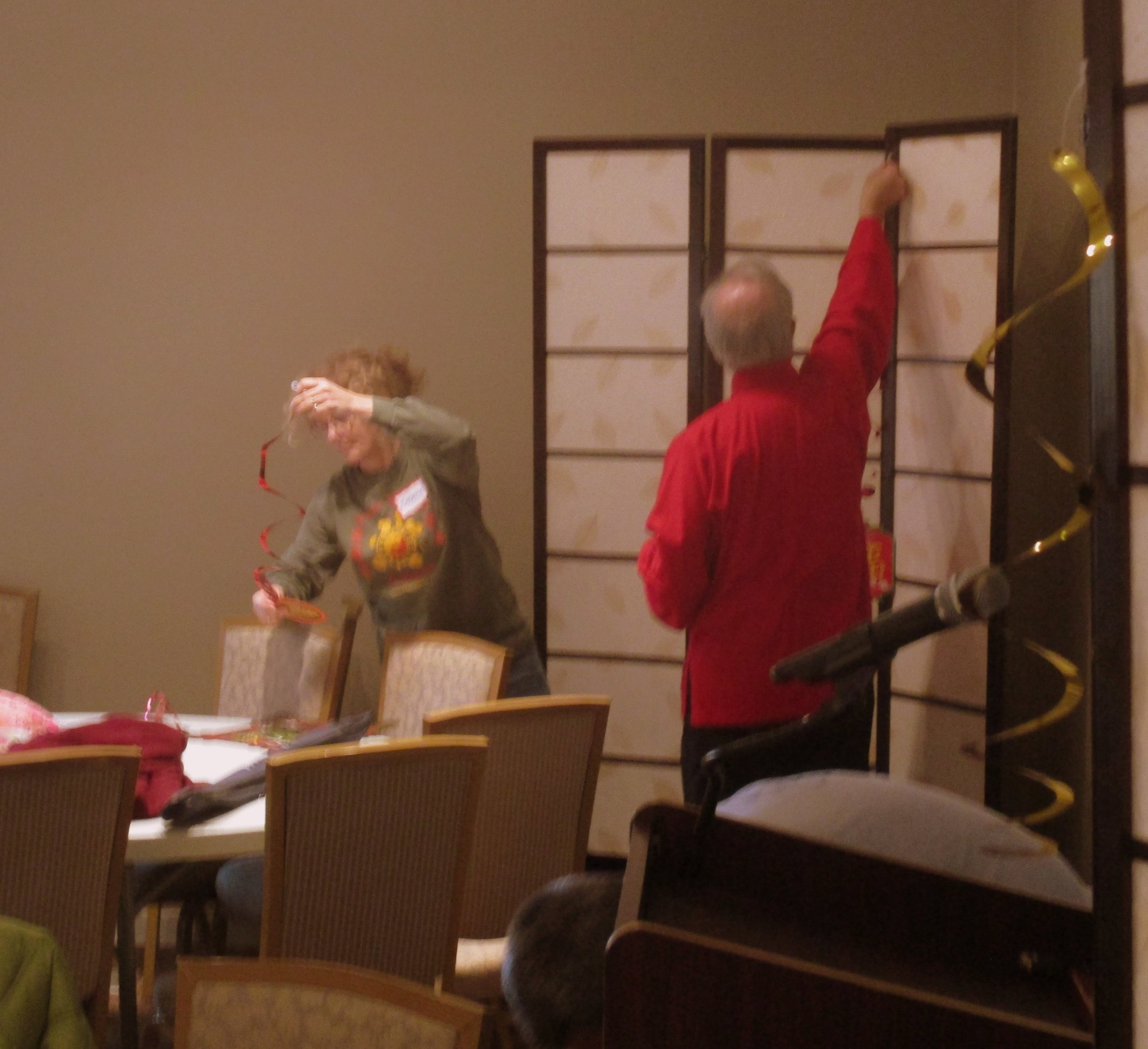 Helping Hands break down decorations