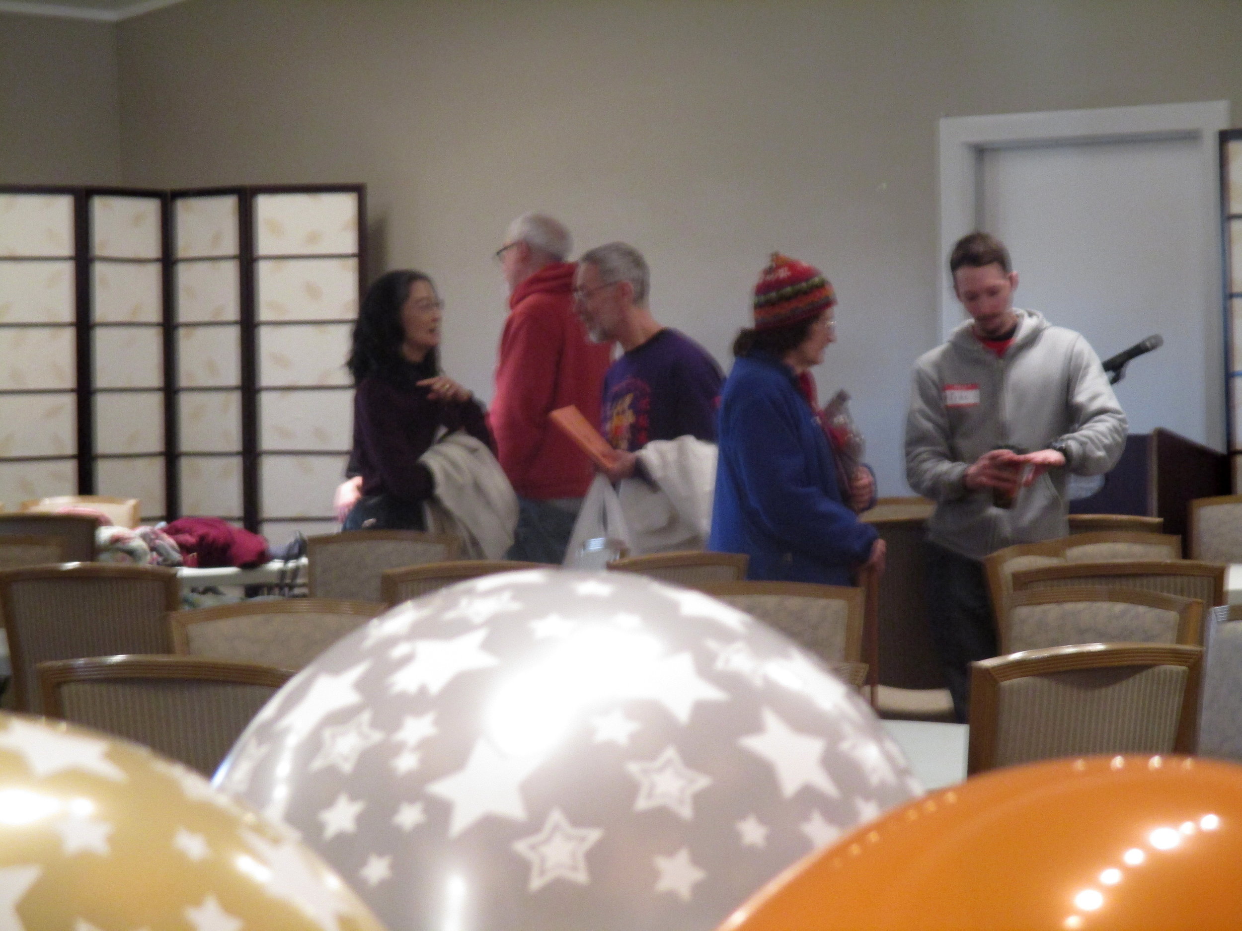 Party Balloons and departing guests