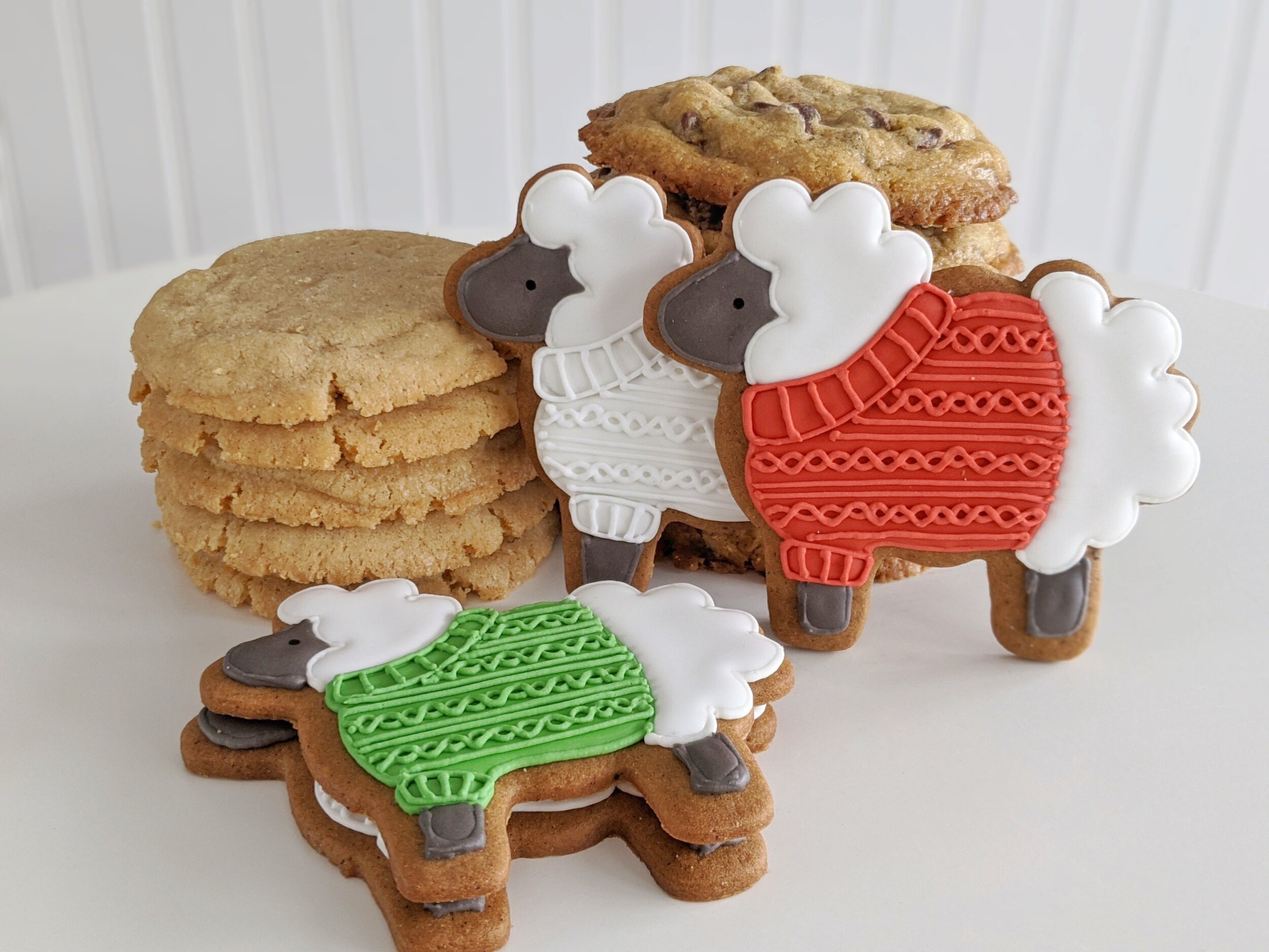  ( 2020 ) Made a whole herd of gingerbread sheep in cozy cable knit sweaters to ship to family and friends along with my chocolate chip and brown butter sugar cookies. 