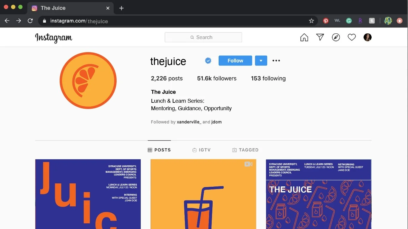 Instagram Home Page 