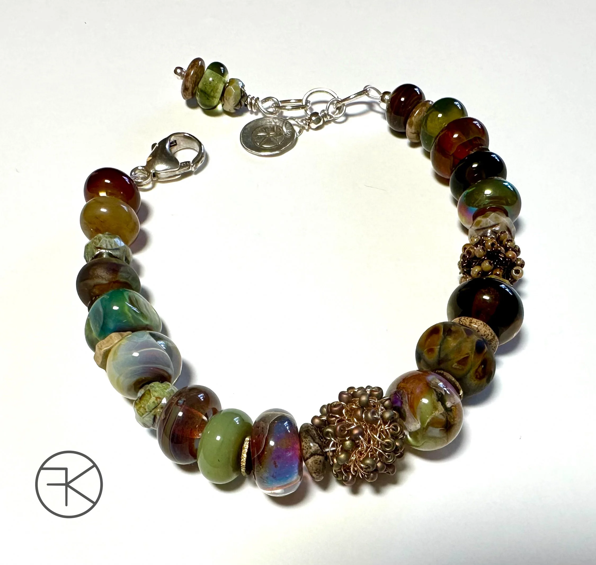 Handmade glass bead bracelet 5402295
