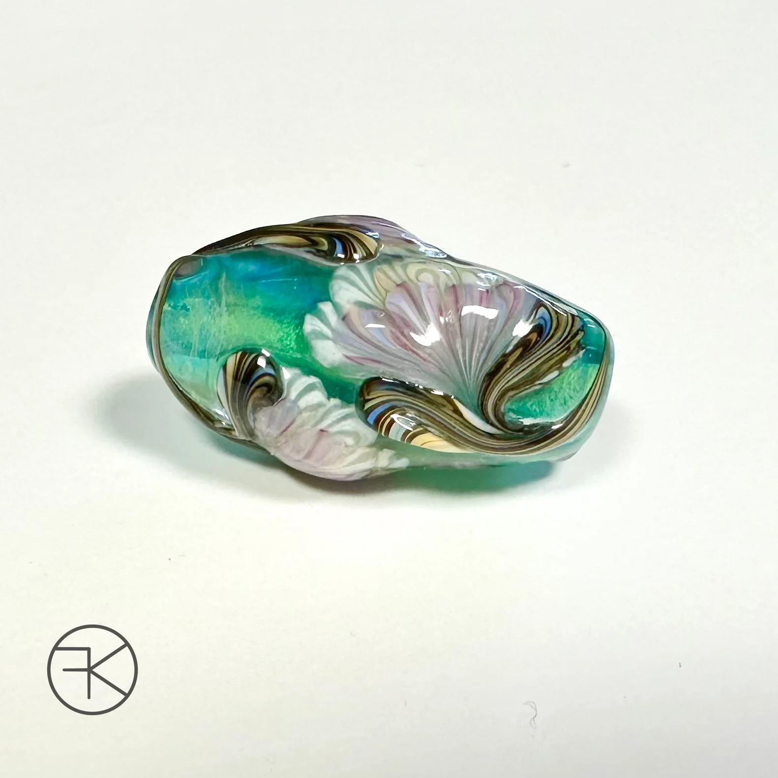 Handmade glass bead 1232778