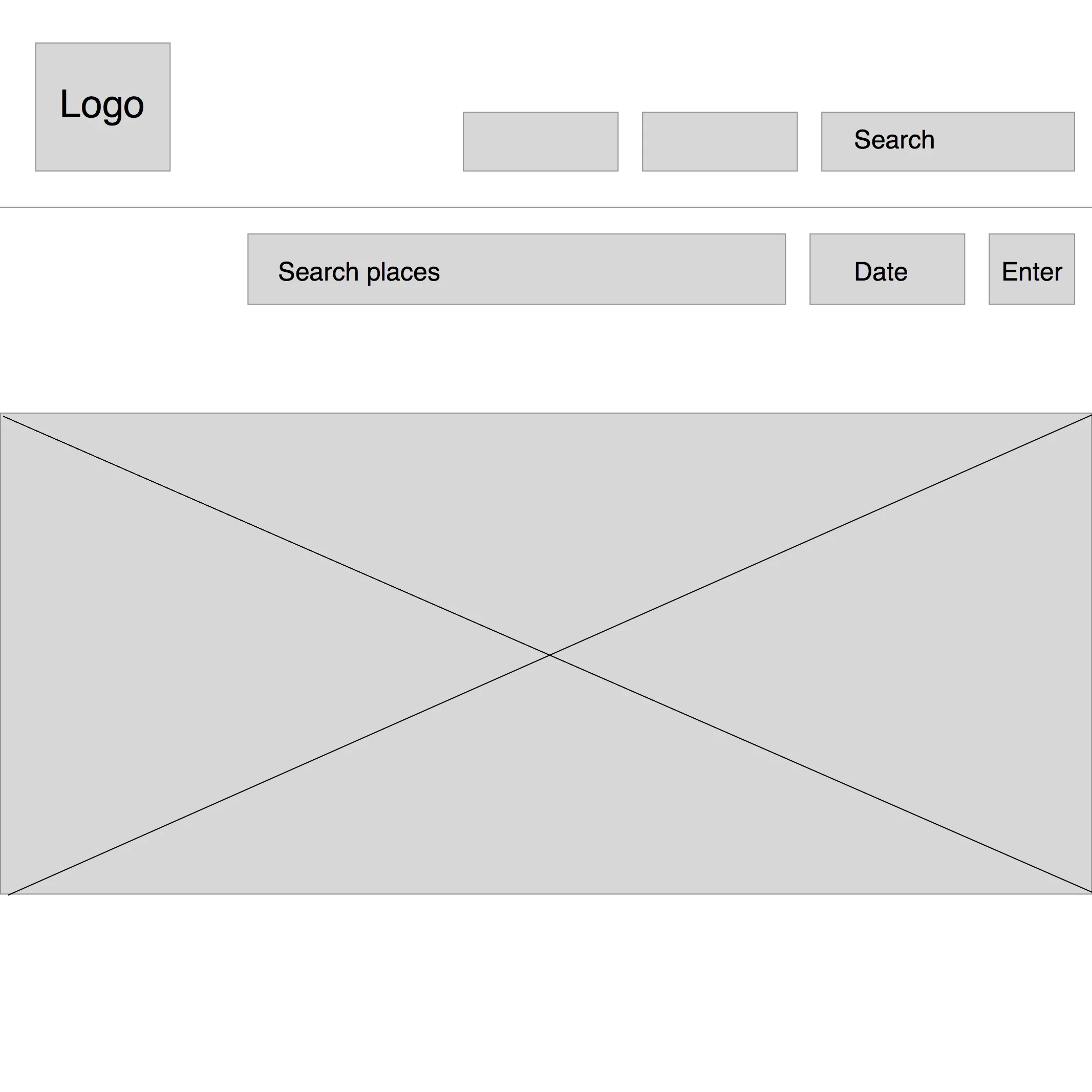A very early iteration of a Meetup wireframe.