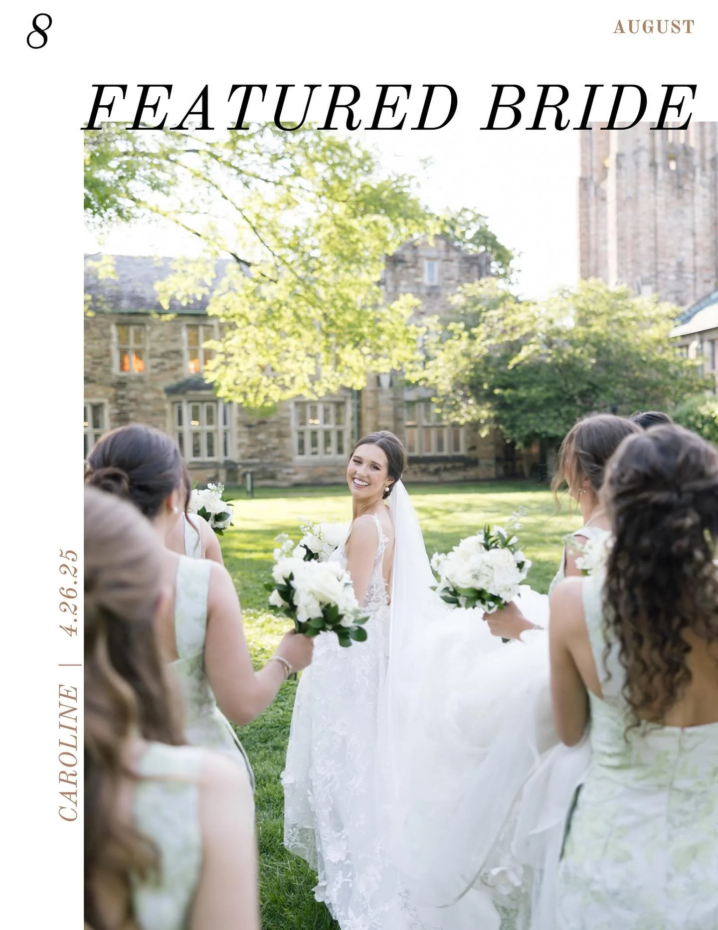 August&rsquo;s Featured Bride 

Vendors 
Hair @jojogoplinhair 
MUA @gracecbeauty 
Caterer @richlandcountryclub 
Cake @richlandcountryclub 
Dress @oliazavozina 
Entertainment @themusiccitysound 
Florals @rosehillflowersnashville 
Photographer @kennedy