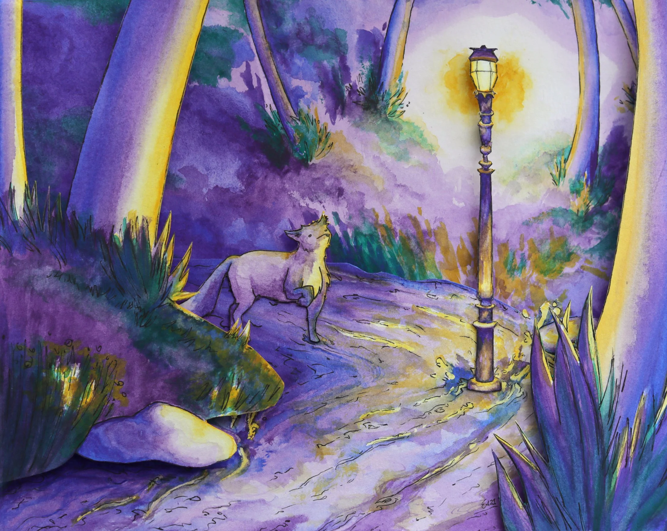 Fox and Lamppost small.jpg