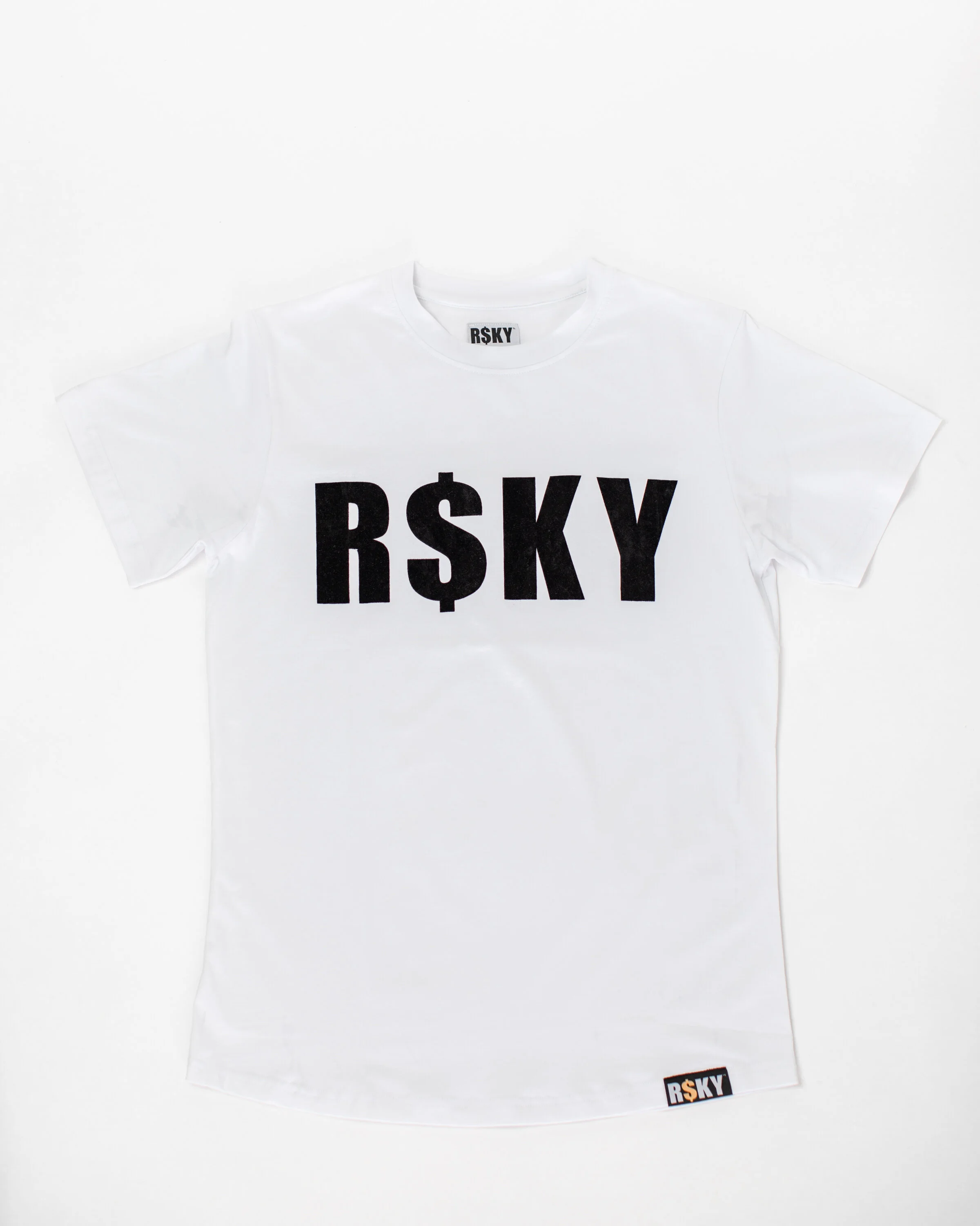R$KY Flock Logo Tee - White